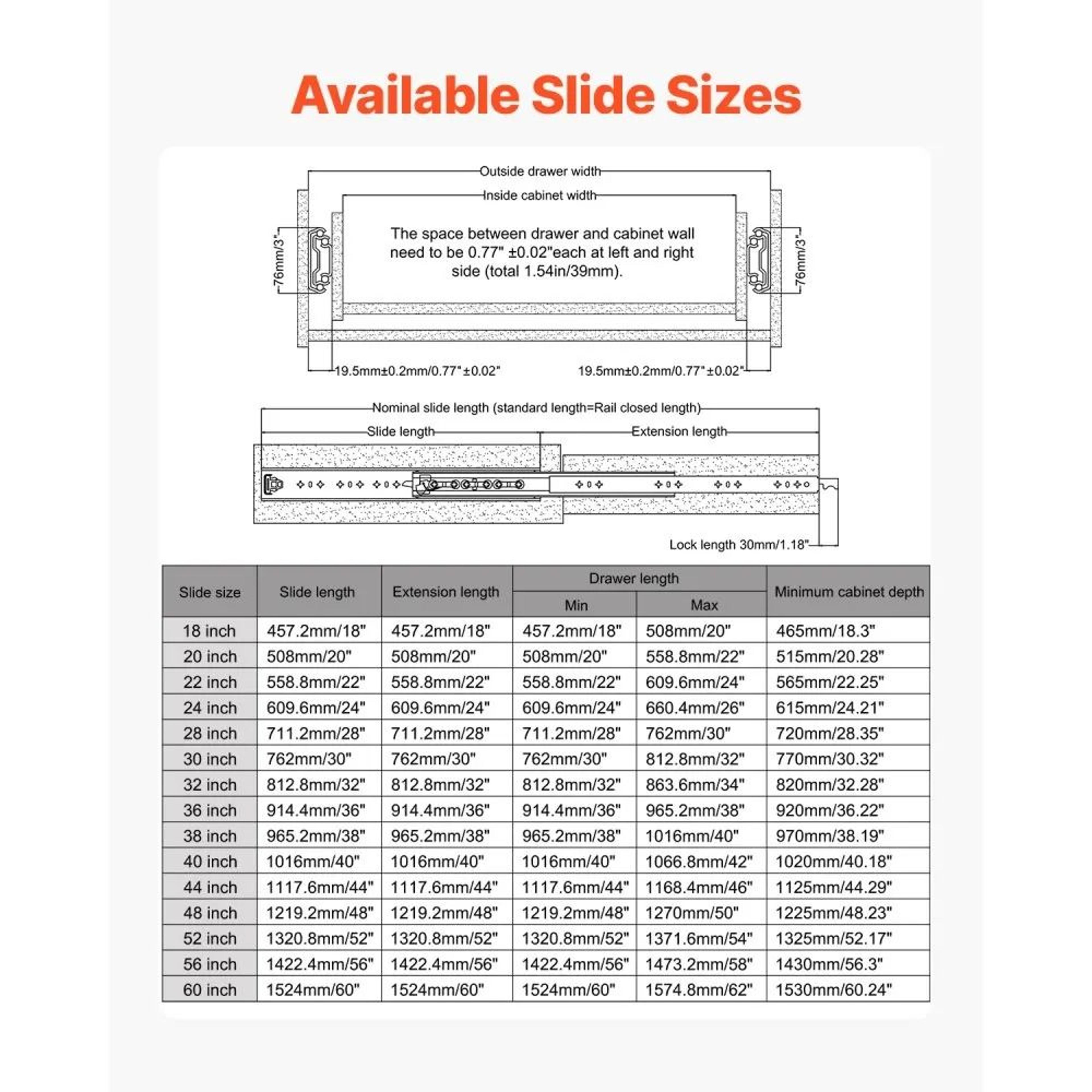 48Inch Heavy Duty Locking Drawer Slides With Full Extension And 500 Lb Capacity 5