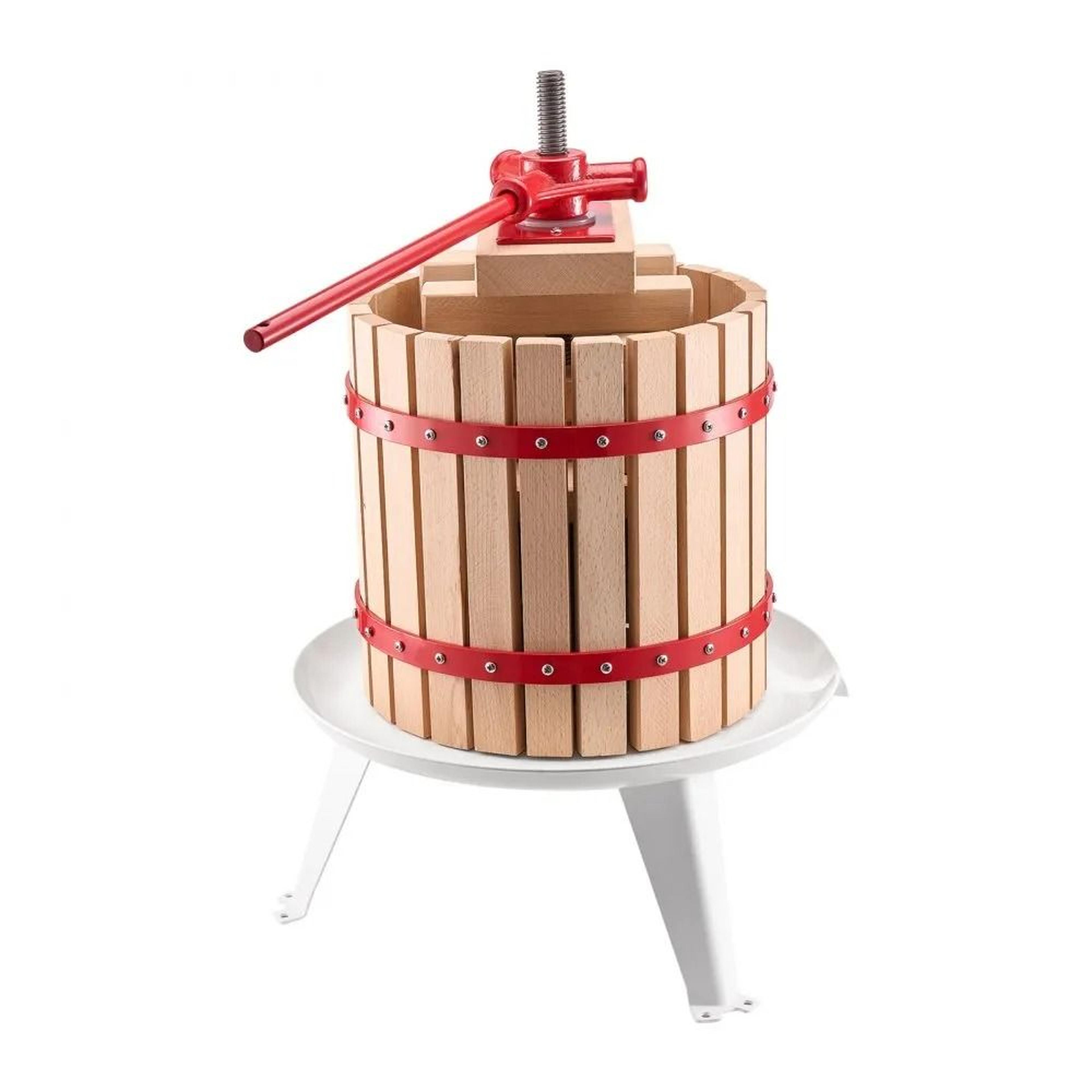 32 Gallon Manual Fruit Wine Press With Solid Beechwood Basket And Rotating Handle 8