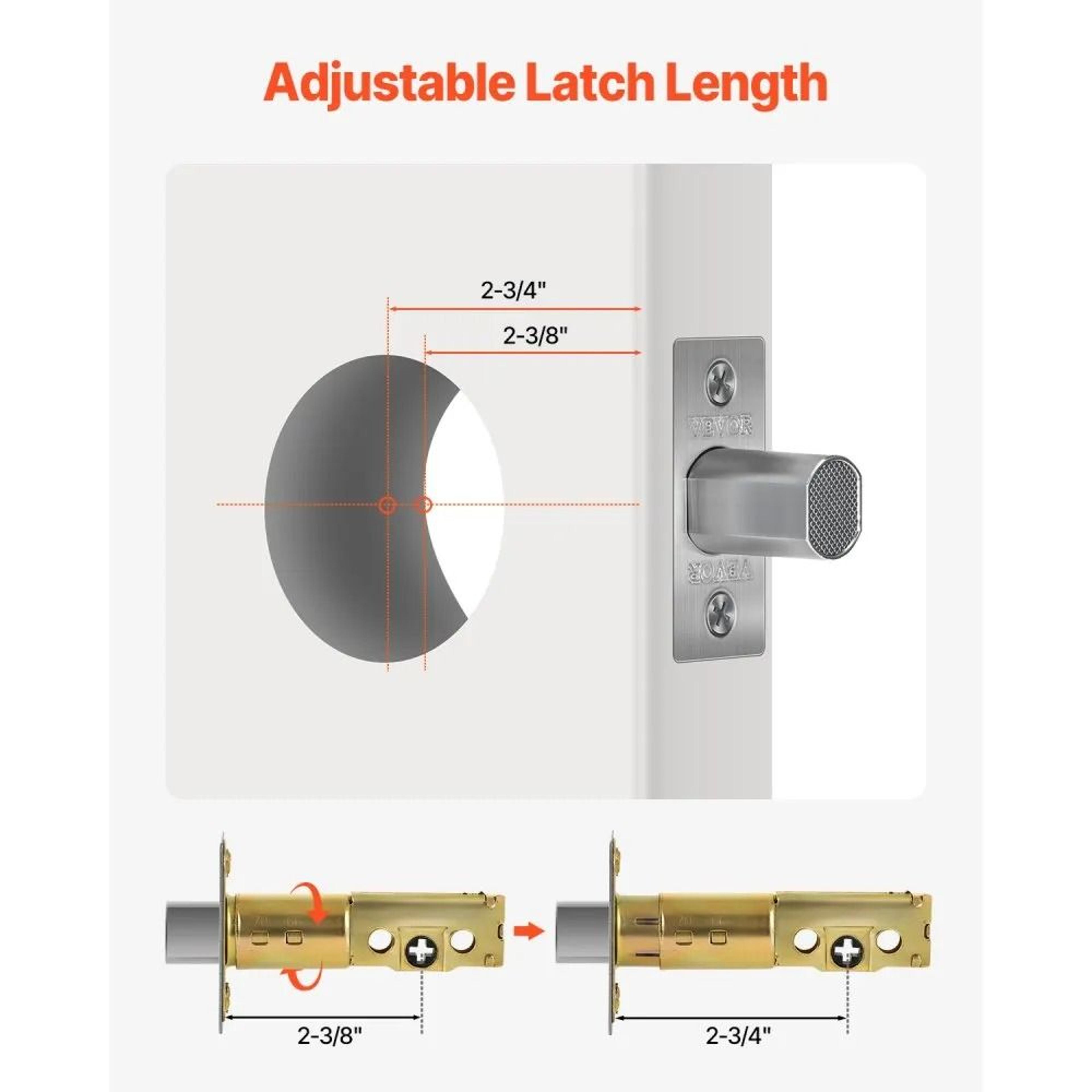 Single Cylinder Deadbolt Door Lock With Adjustable Latch And Satin Nickel Finish 5