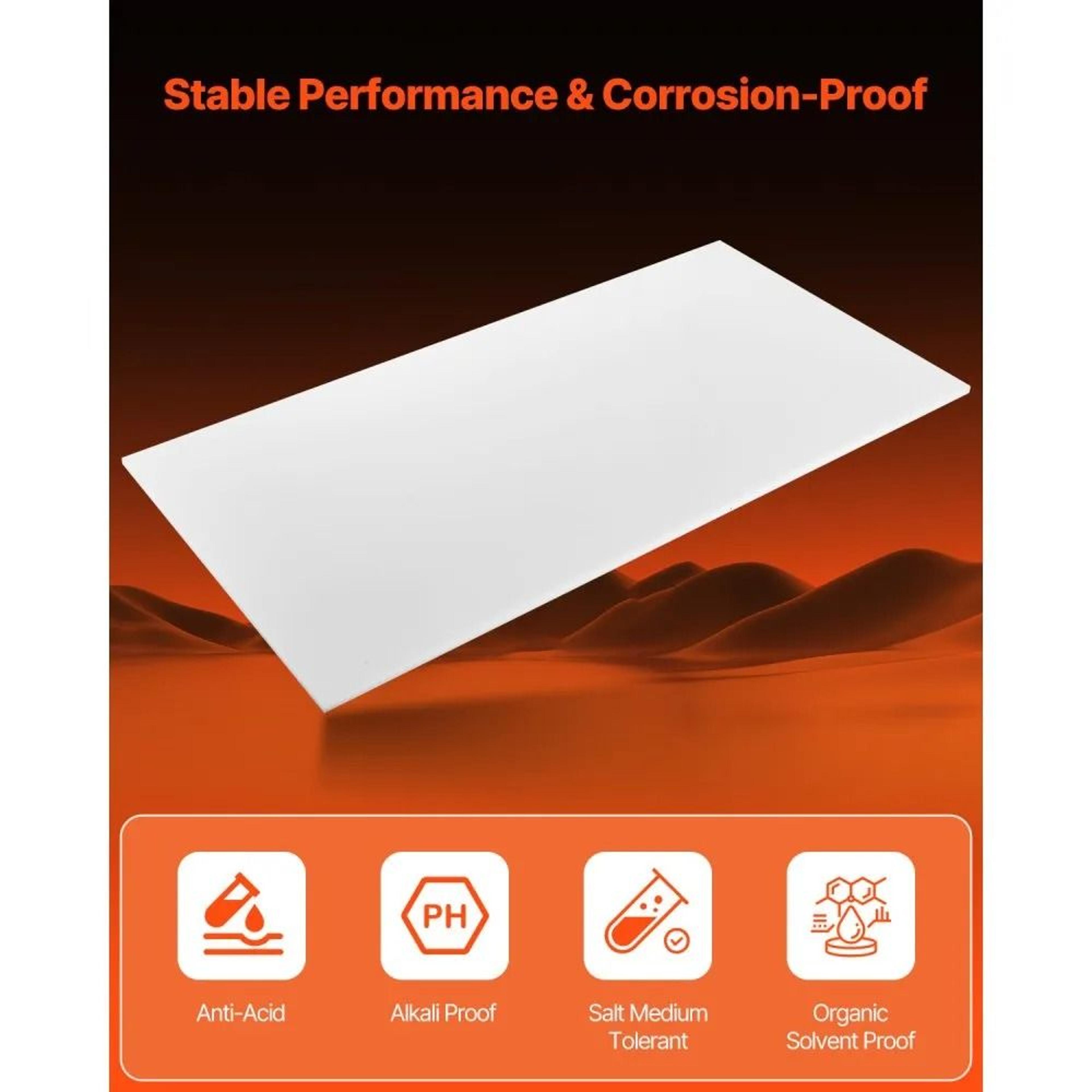HDPE Plastic Sheet Board 24 X 48 Inch 12 Inch Thick White Polyethylene Panel 1