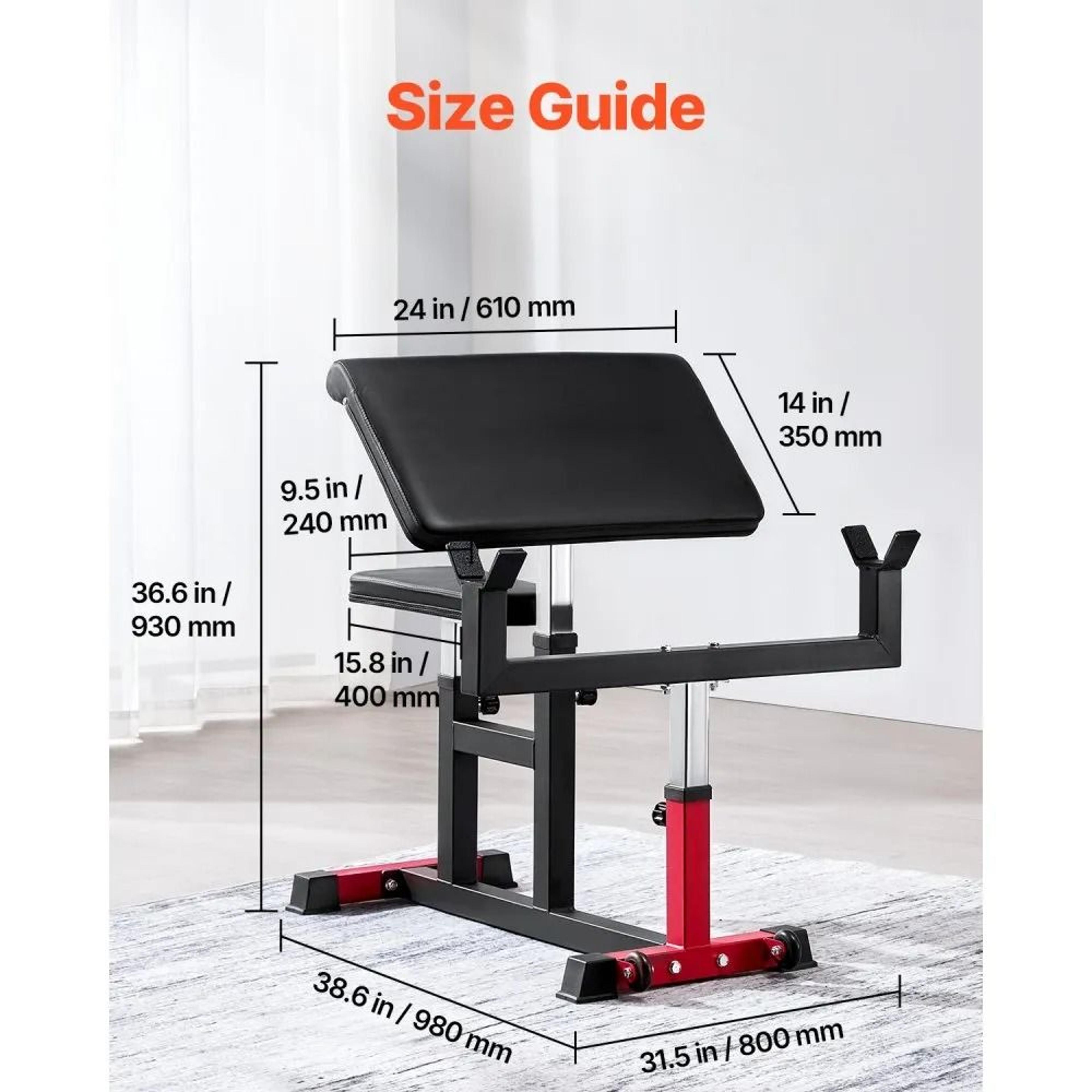 Adjustable Preacher Curl Bench With 440 Lb Capacity For Home Gym Strength Training 6