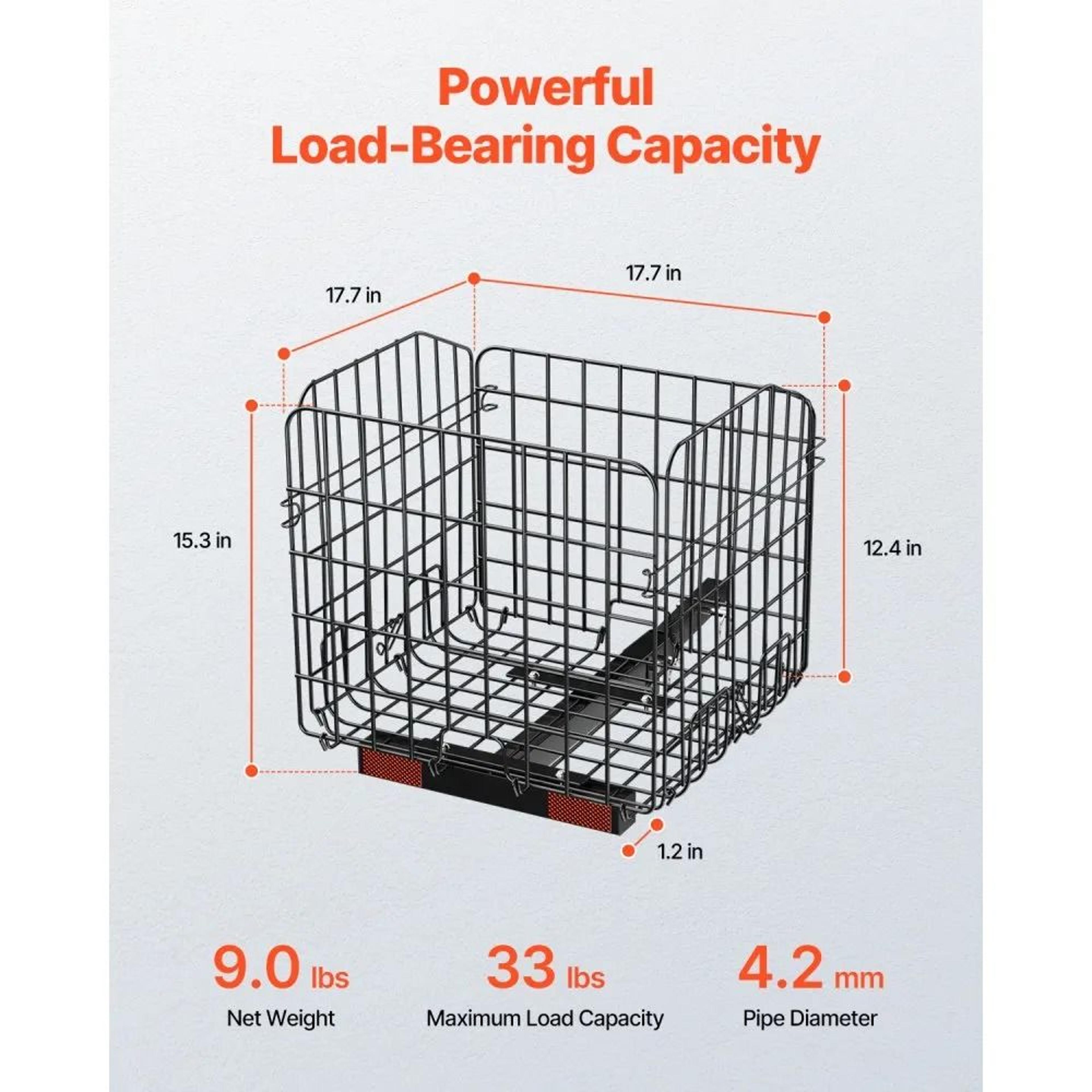 Folding Mobility Scooter Rear Basket With HeavyDuty Metal Frame And 33 Lb Capacity 4