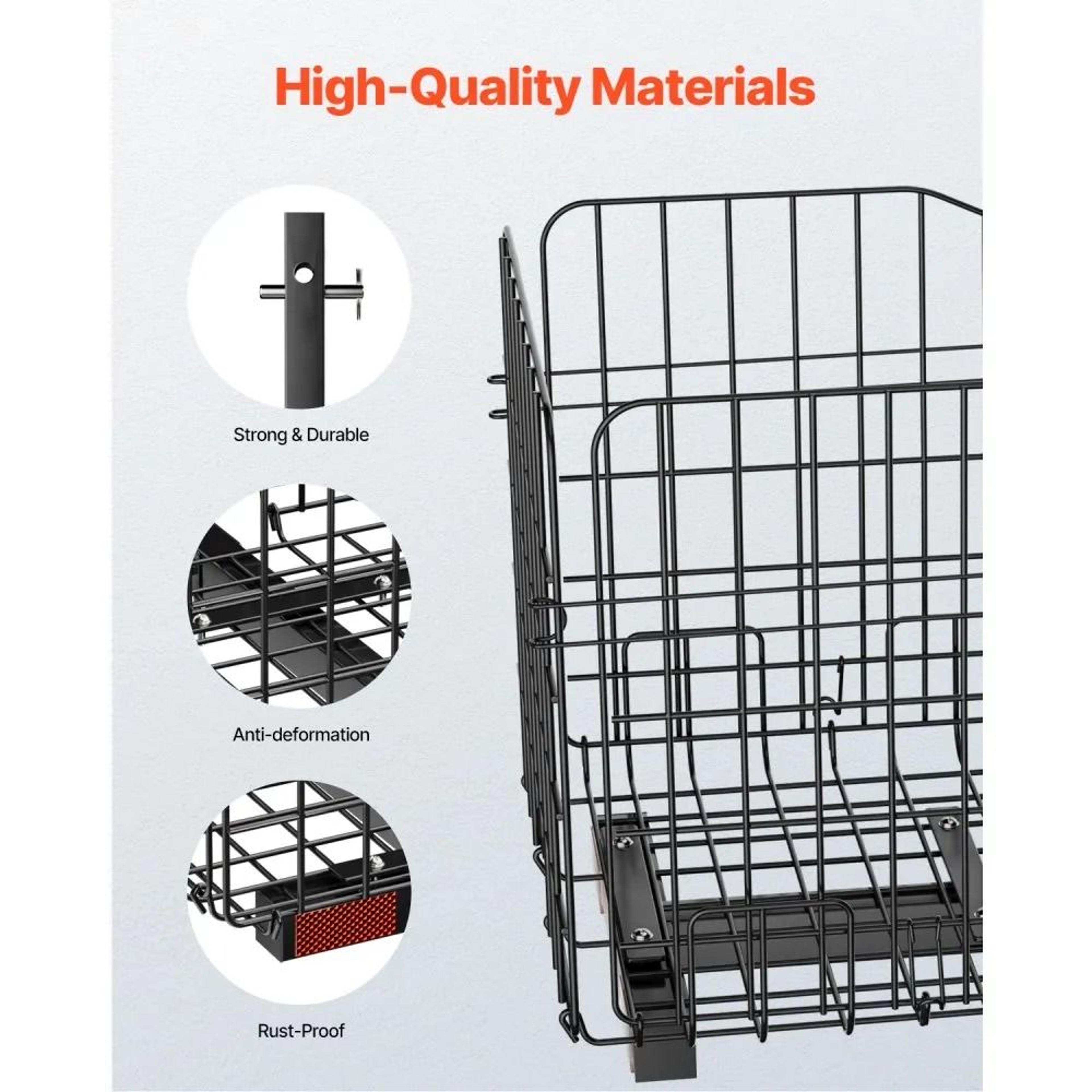 Folding Mobility Scooter Rear Basket With HeavyDuty Metal Frame And 33 Lb Capacity 1