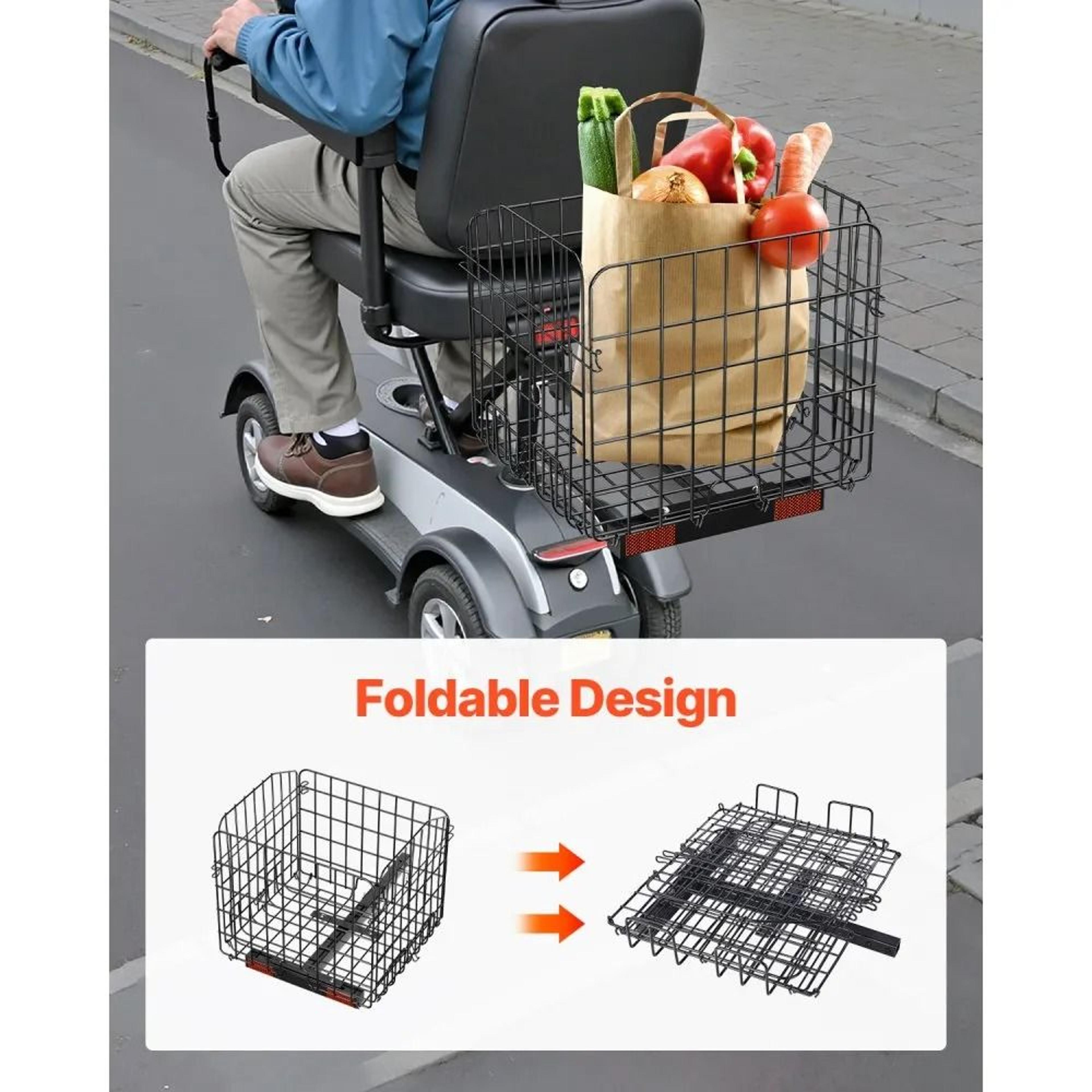 Folding Mobility Scooter Rear Basket With HeavyDuty Metal Frame And 33 Lb Capacity 3