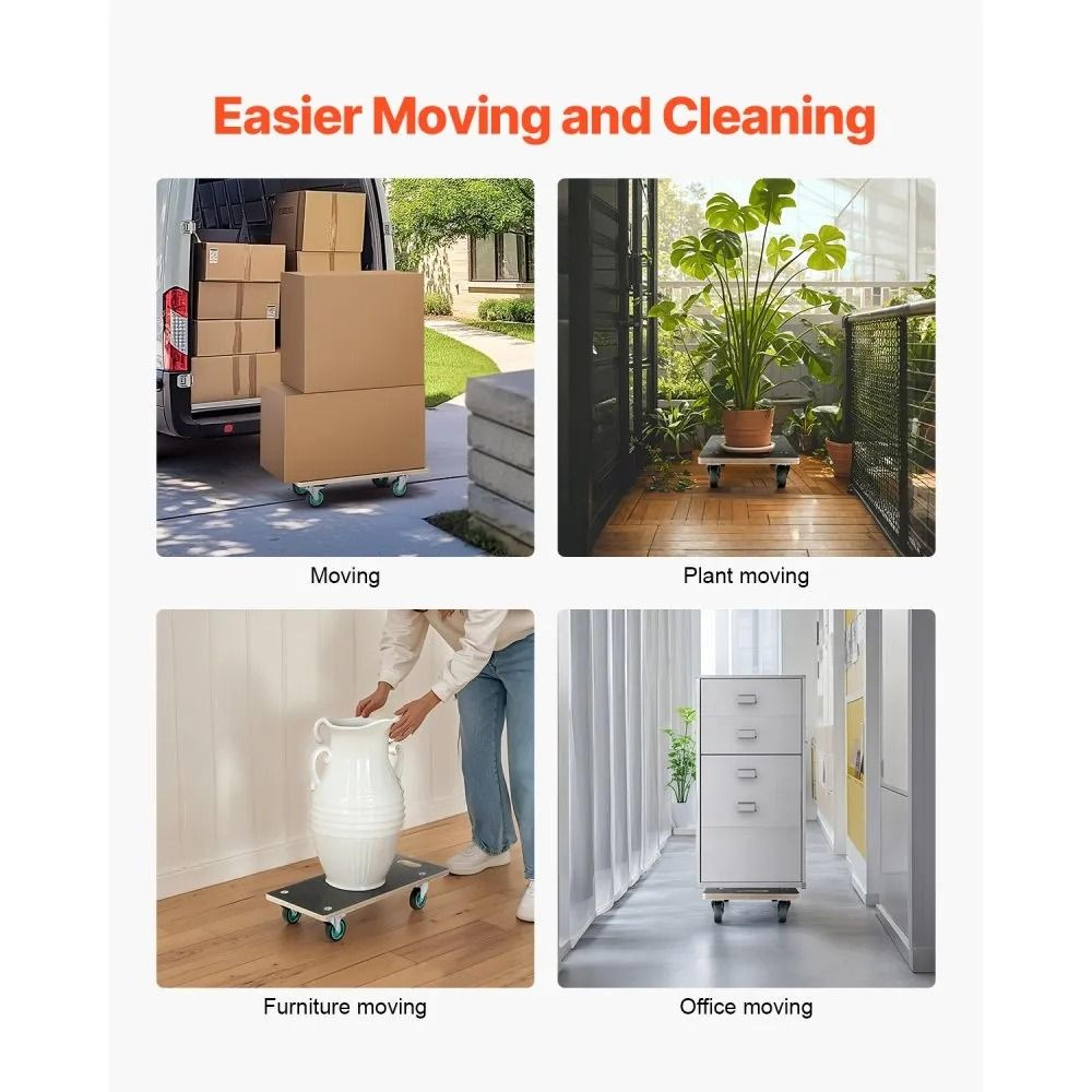 HeavyDuty Furniture Moving Dolly With 551 Lb Capacity And Locking Wheels 2 Pack 5