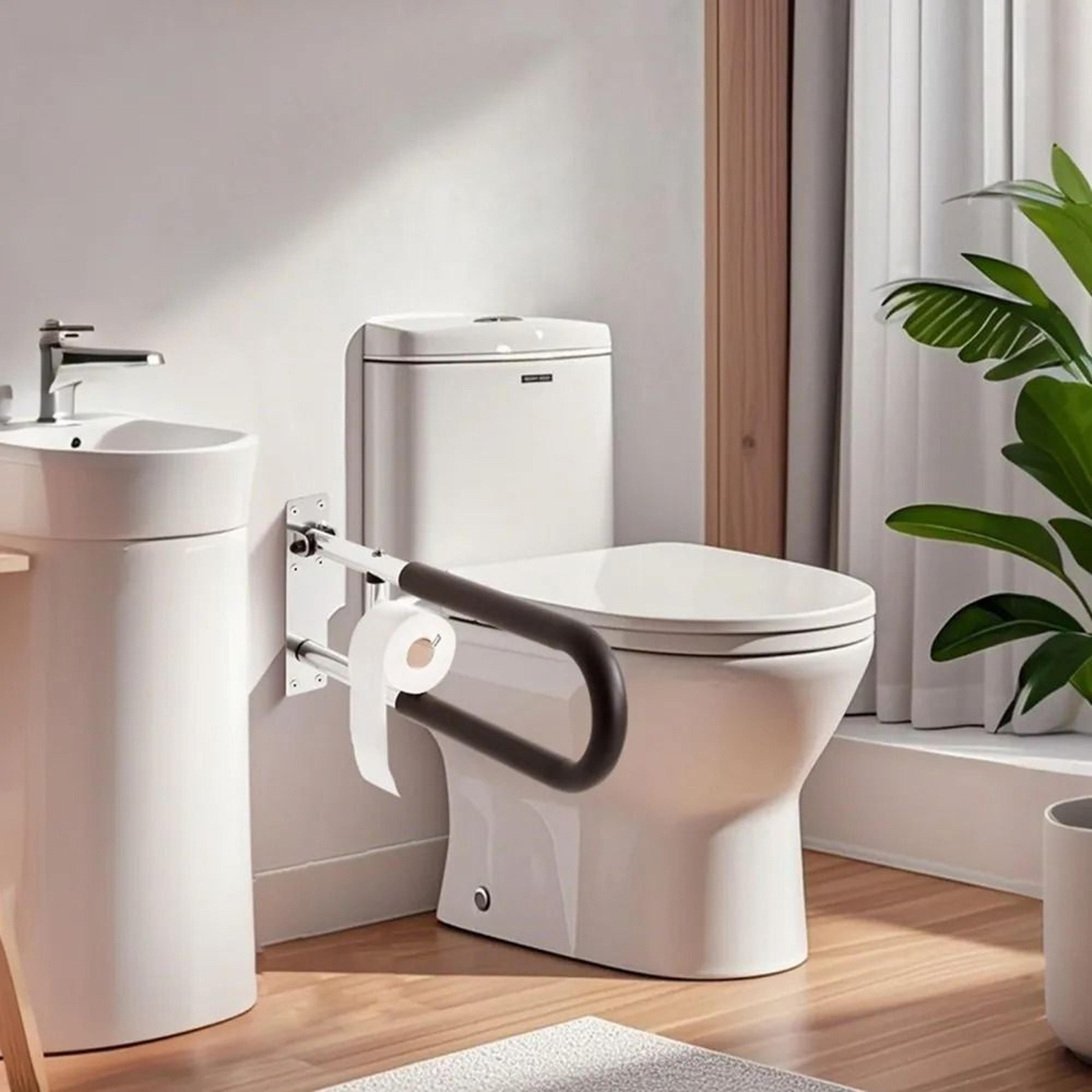 30Inch Foldable Toilet Safety Grab Bar With NonSlip Handles And 300 Lb Capacity 6
