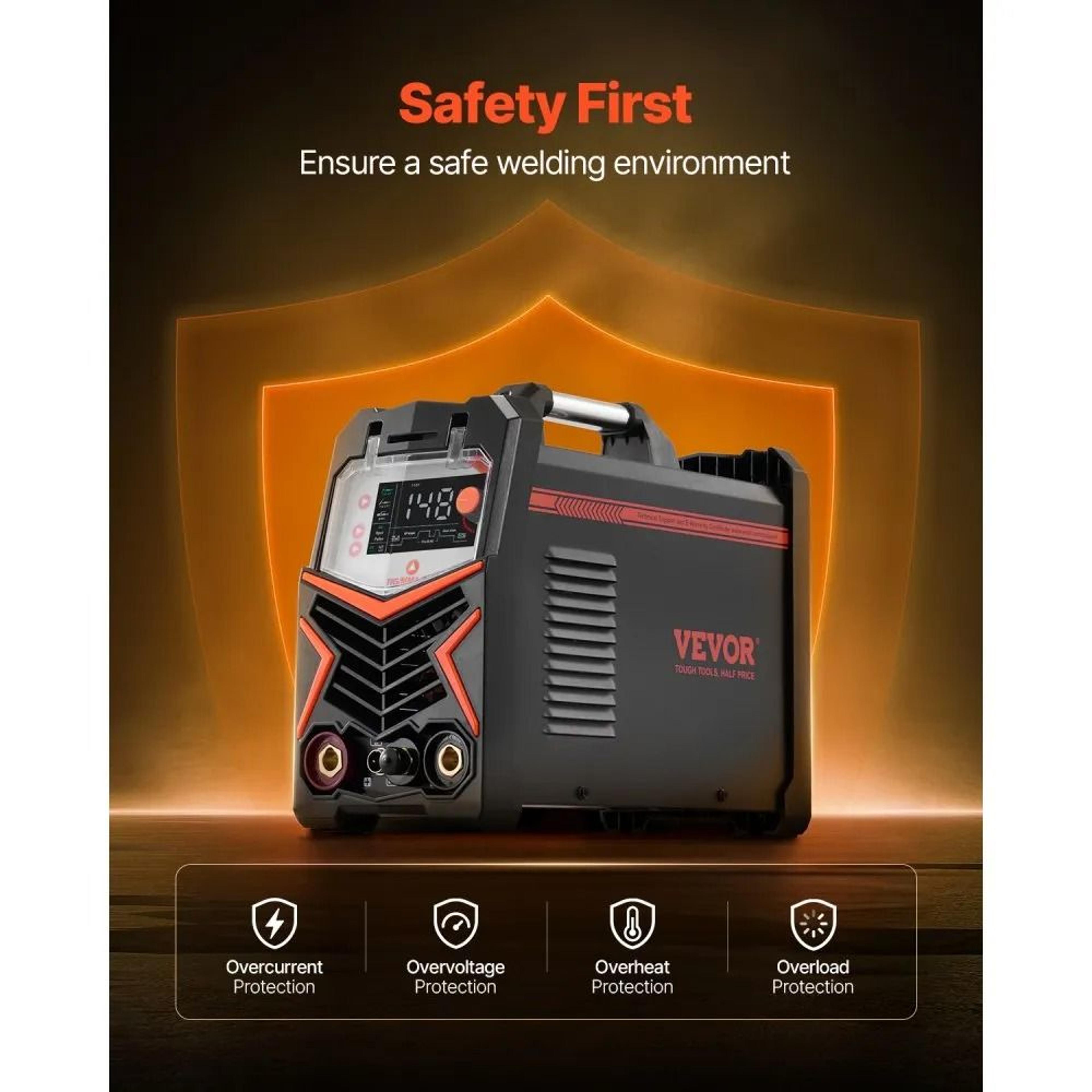 205A 3in1 TIG Welder With Pulse TIG Stick Welding And LED Display 2
