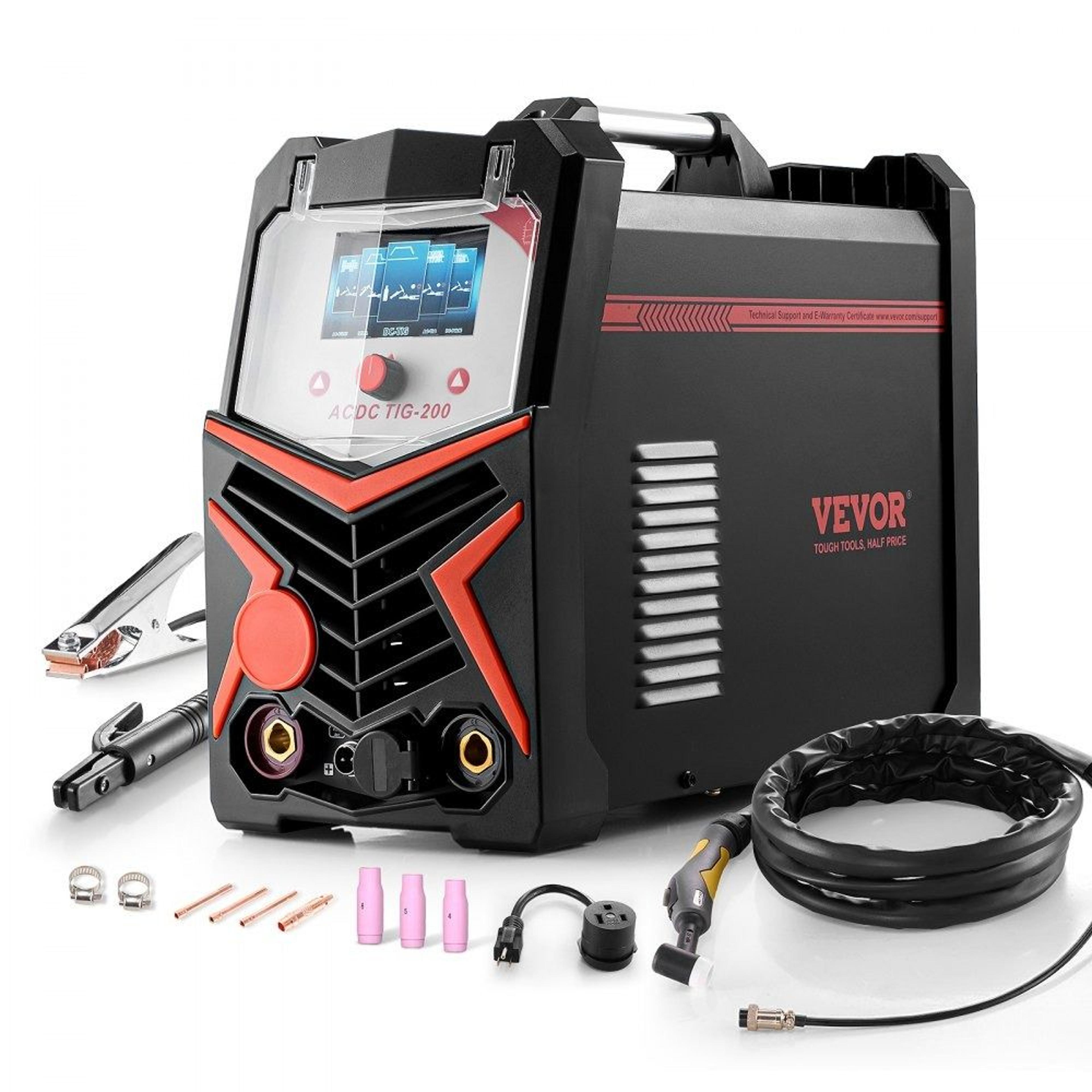 200a 6-in-1 tig welder with ac/dc pulse welding and dual voltage