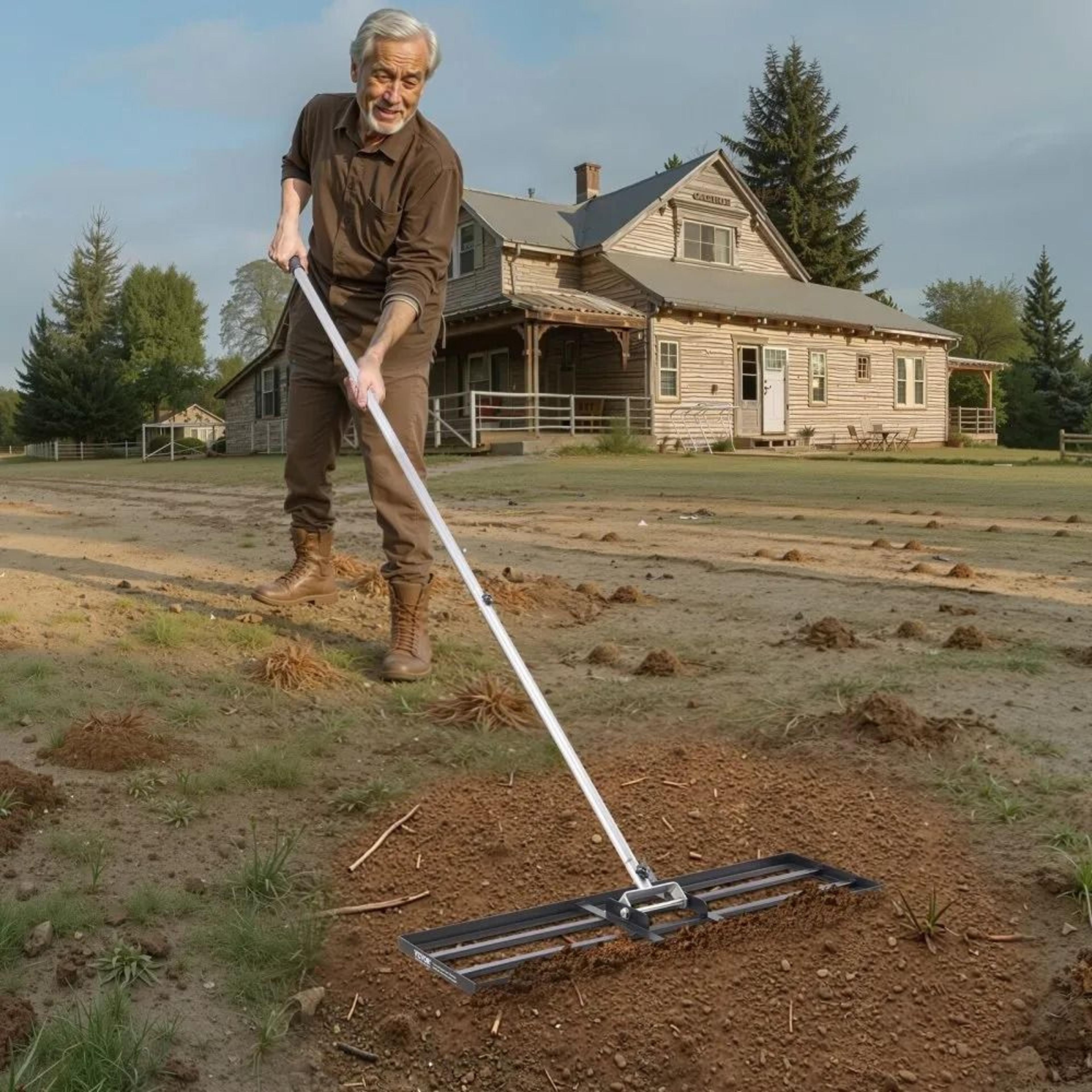 Lawn Leveling Rake With 36 X 10 Inch Steel Plate And 839 Inch Adjustable Handle 6
