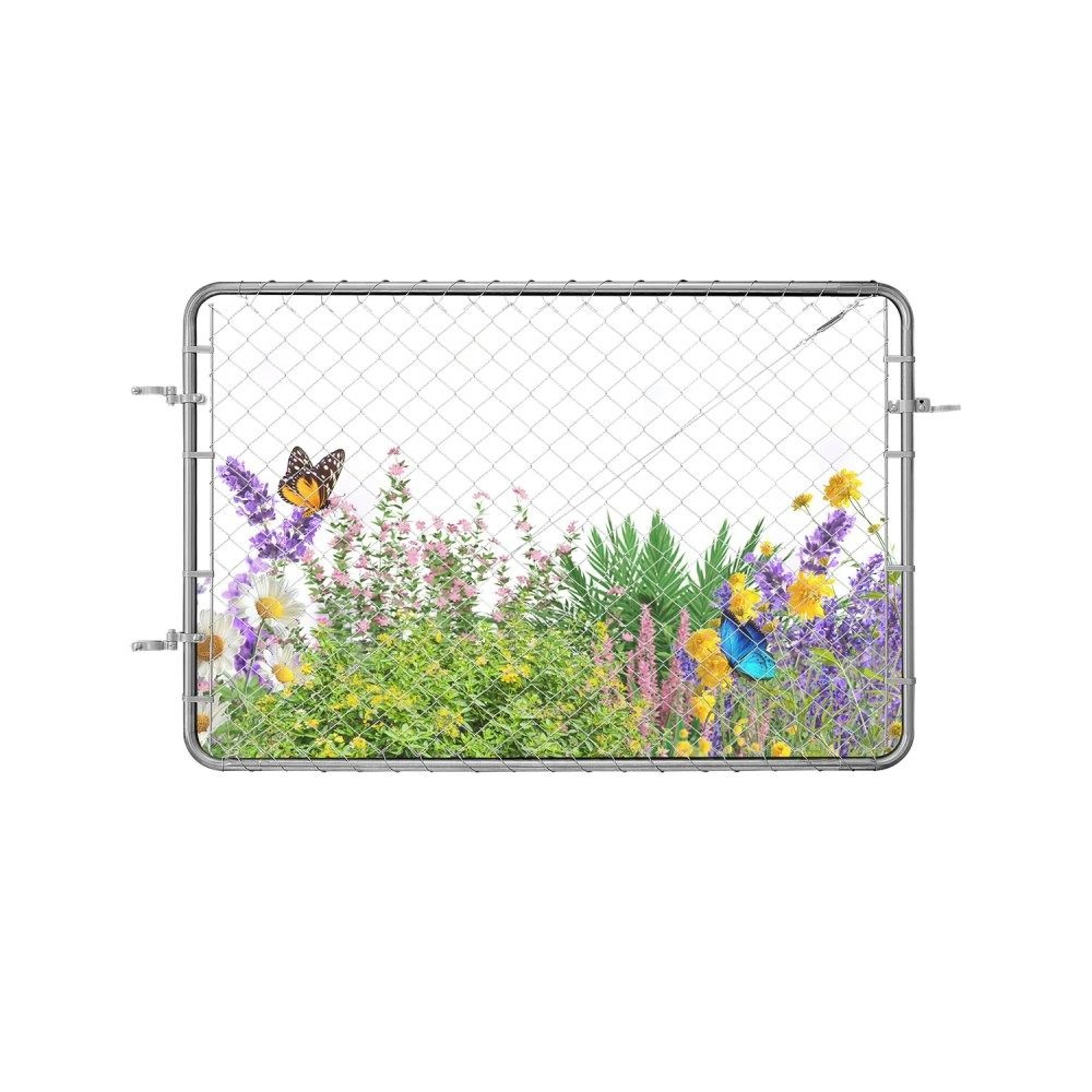 adjustable chain link fence gate 72 x 48 inch galvanized steel garden gate