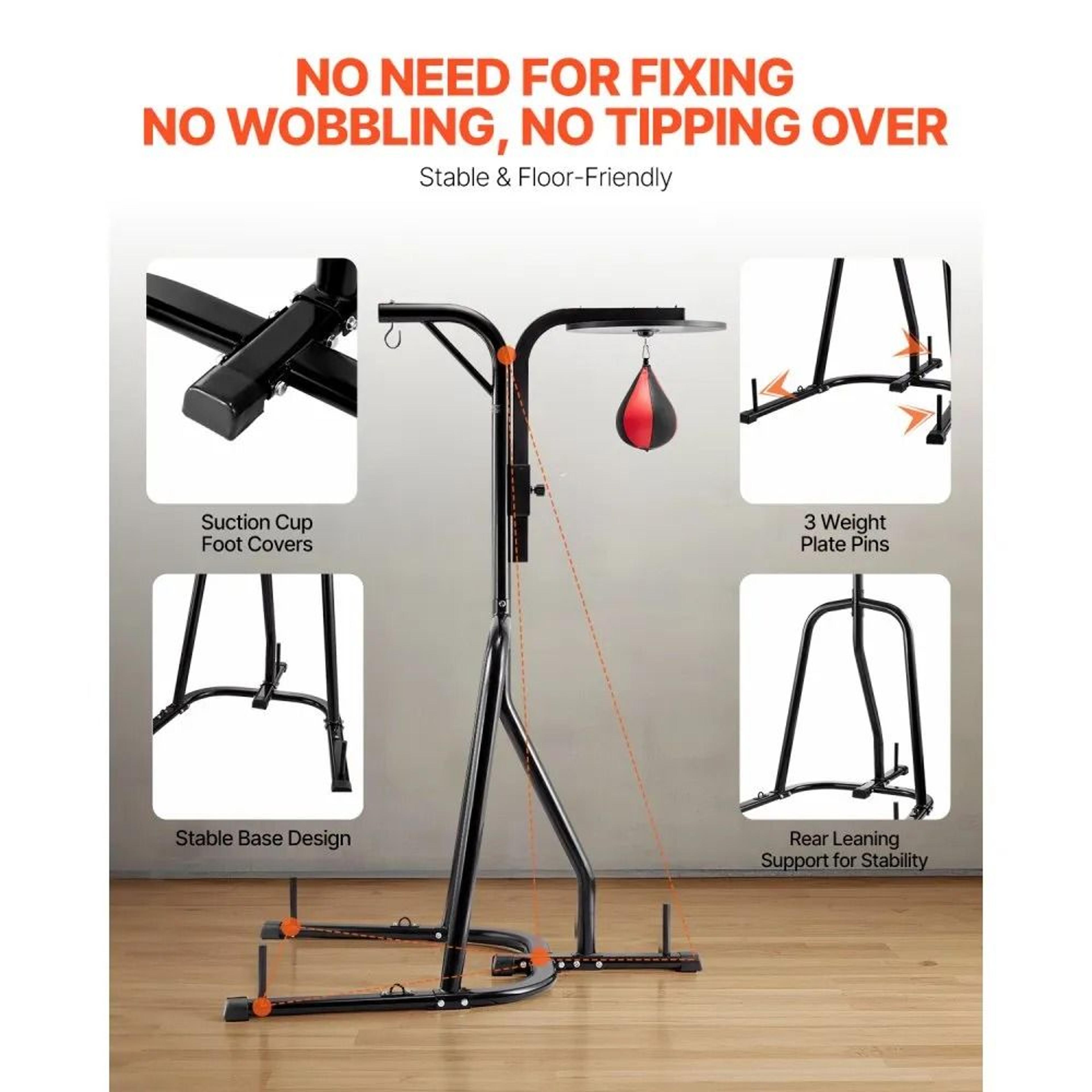 2in1 Punching Bag Stand With Adjustable Height And 140 Lb Capacity 2