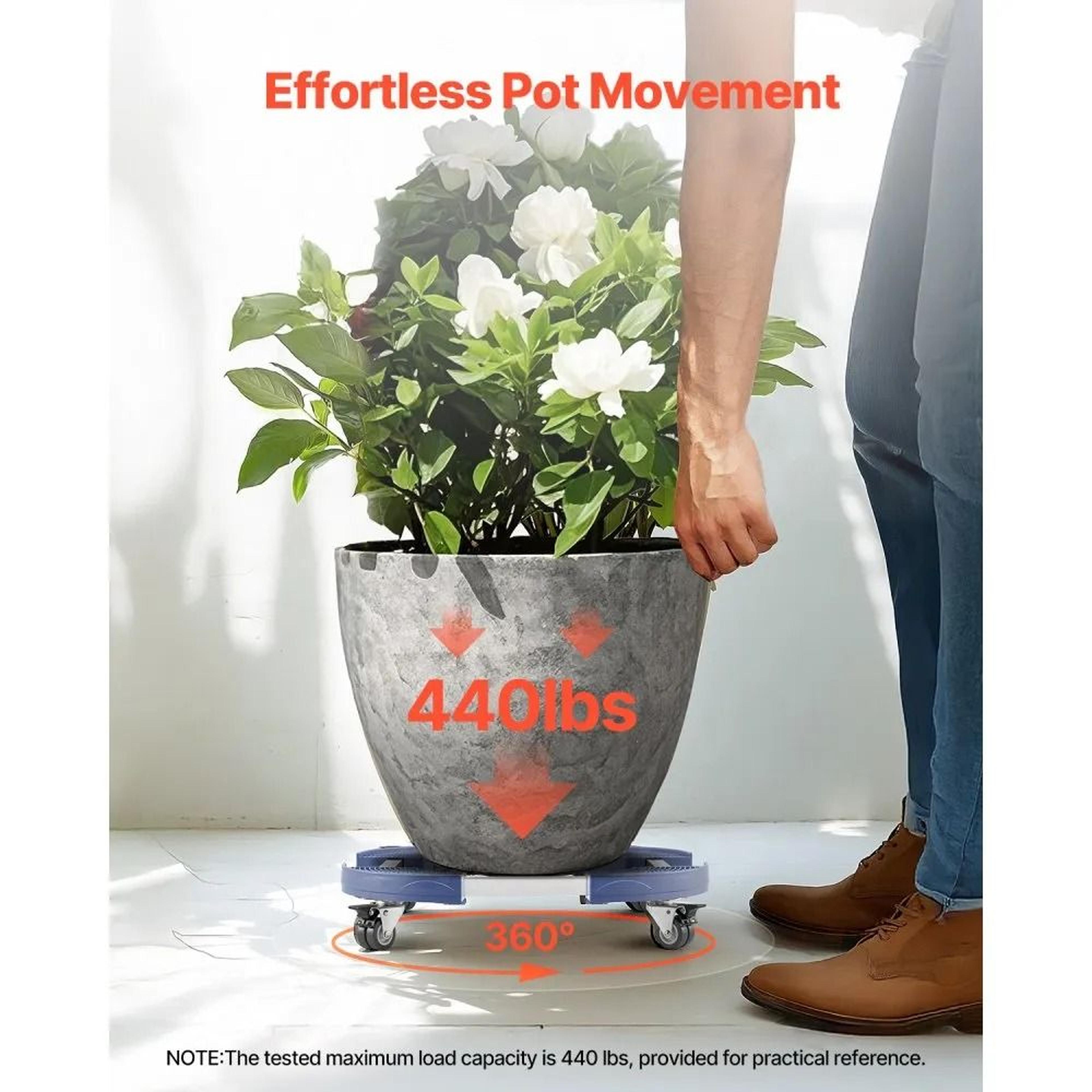 Adjustable Trash Can Dolly With 4 Locking Wheels And 440 Lb Capacity 1