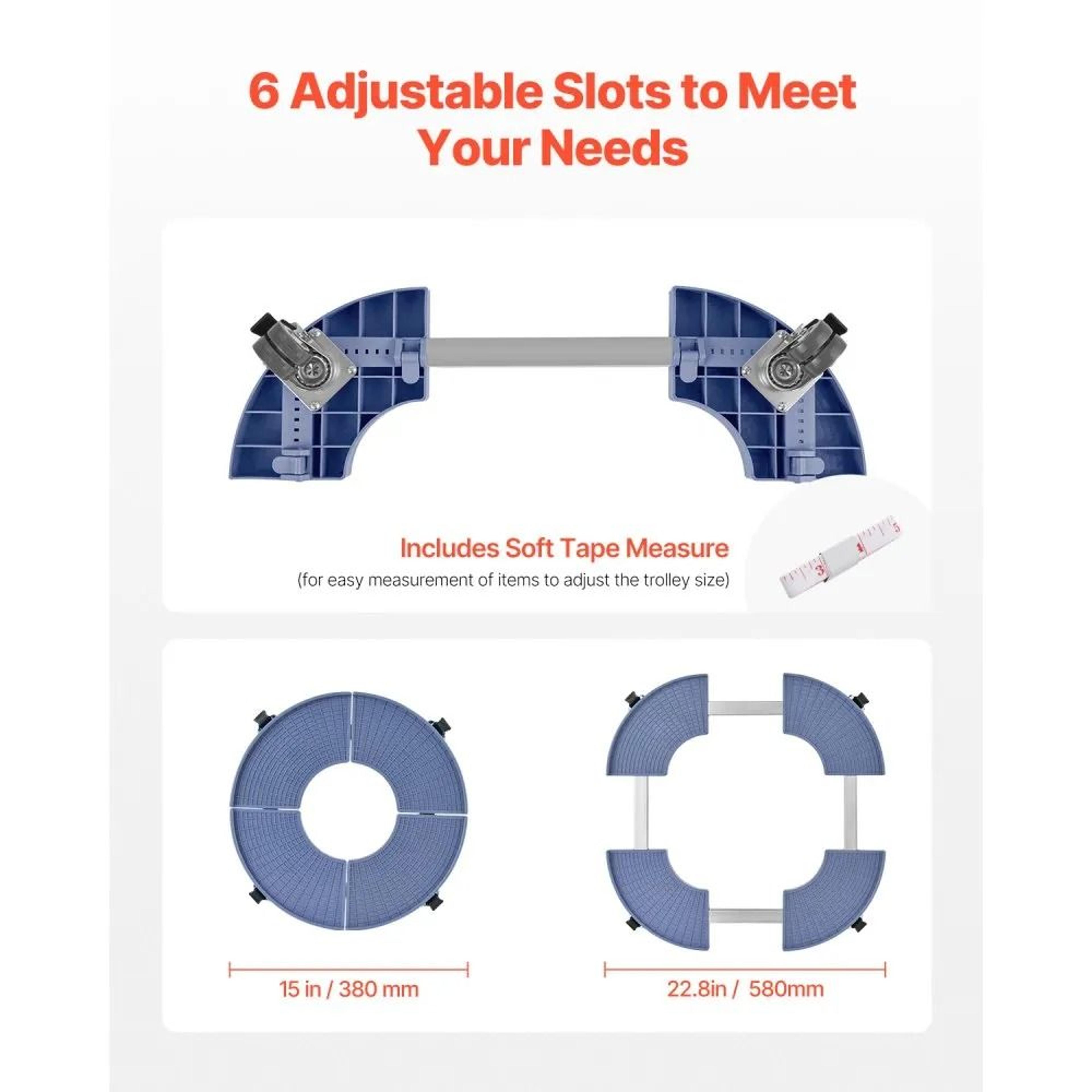 Adjustable Trash Can Dolly With 4 Locking Wheels And 440 Lb Capacity 4