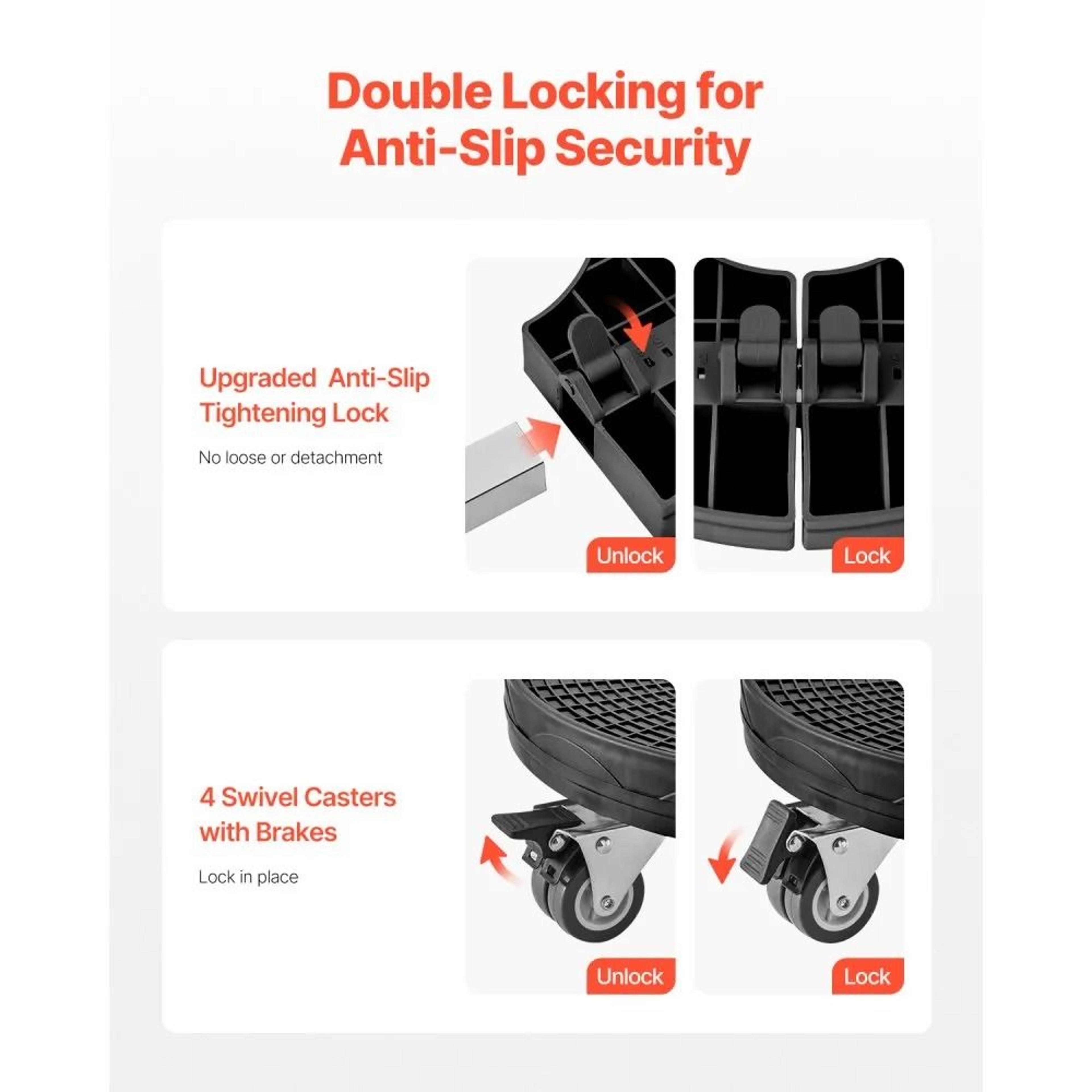 Adjustable Trash Can Dolly With Locking Wheels And 440 Lb Capacity 2