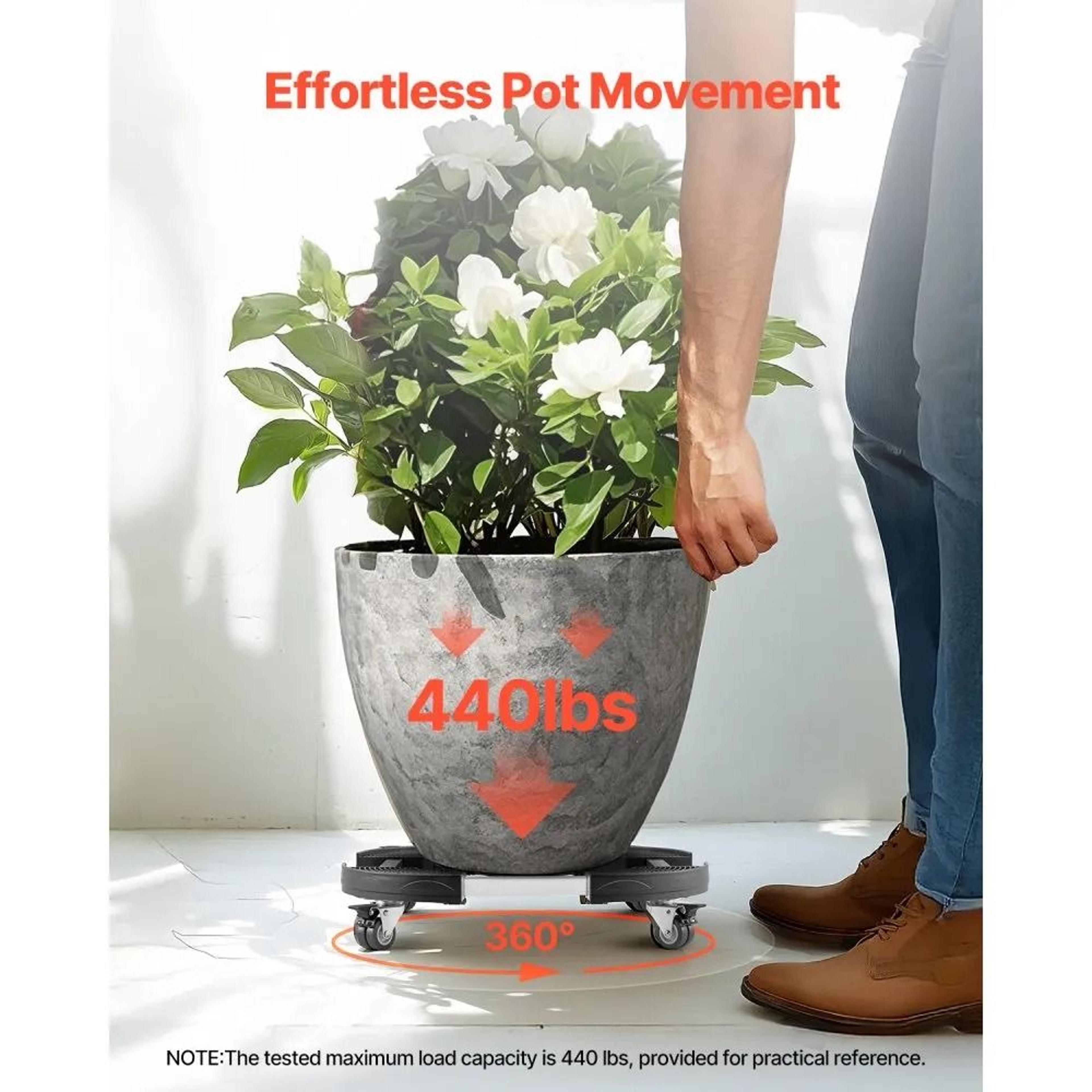 Adjustable Trash Can Dolly With Locking Wheels And 440 Lb Capacity 1