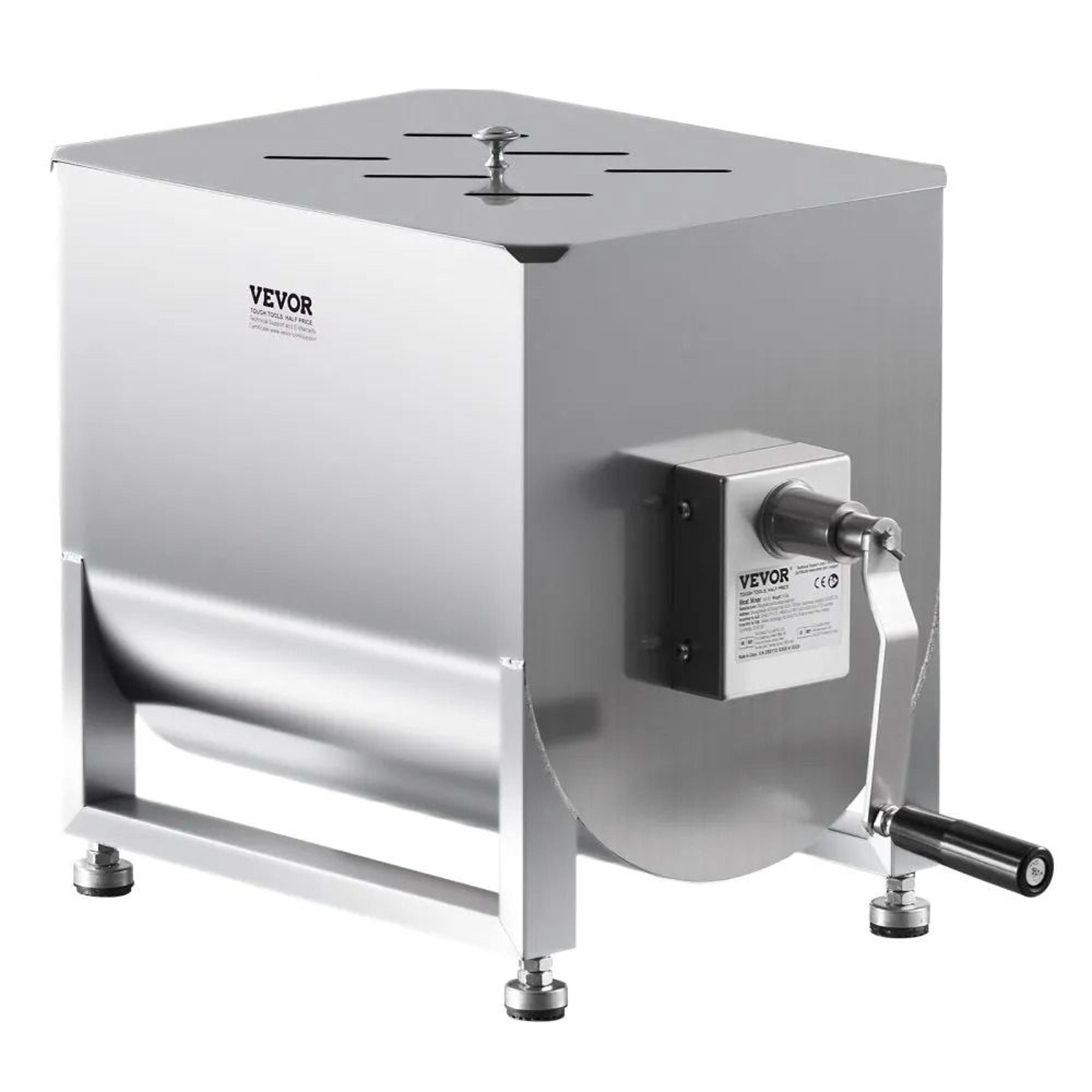 40L Stainless Steel Manual Meat Mixer With Gearbox And Adjustable Feet 7