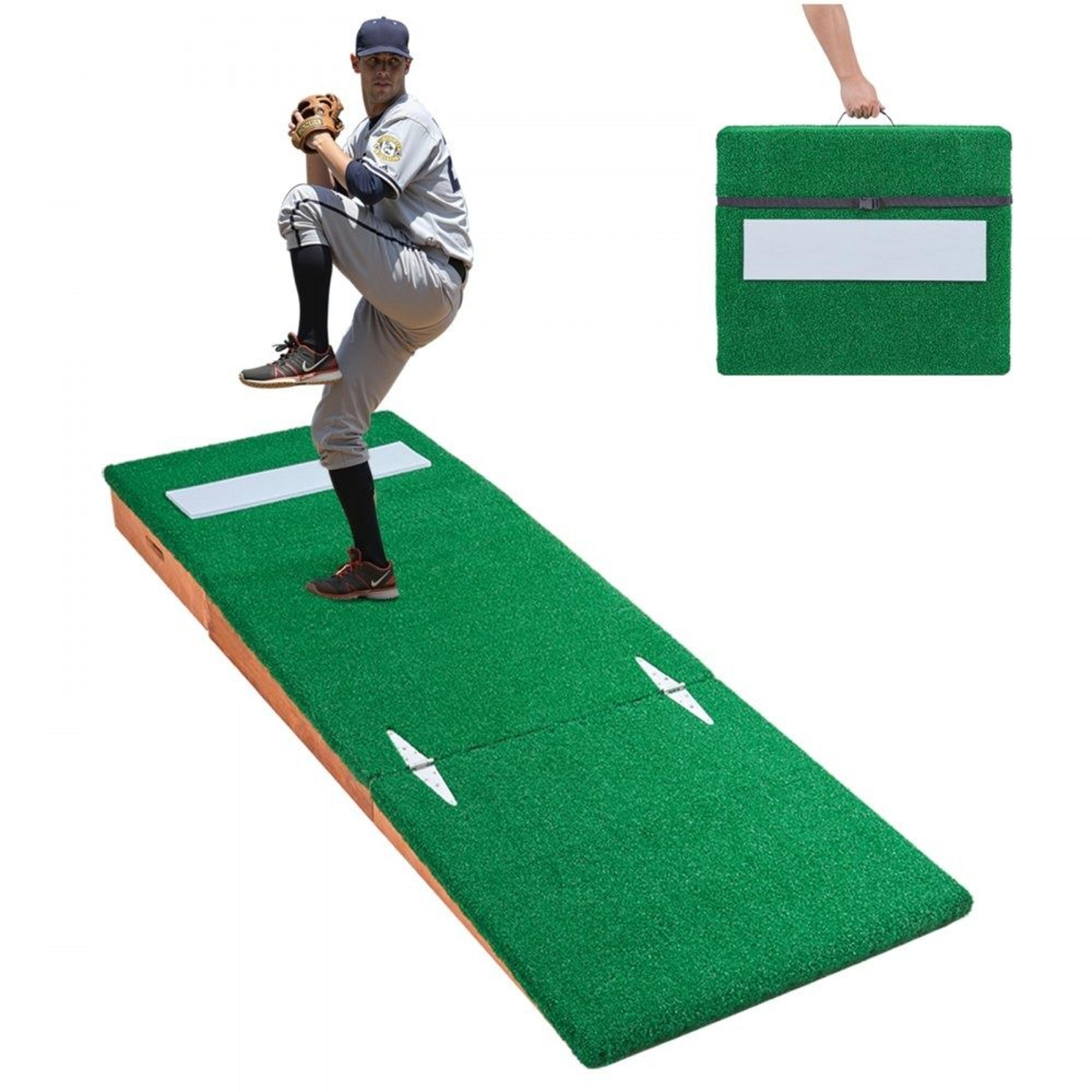 portable baseball pitching mound 85 inch with adjustable base and turf surface