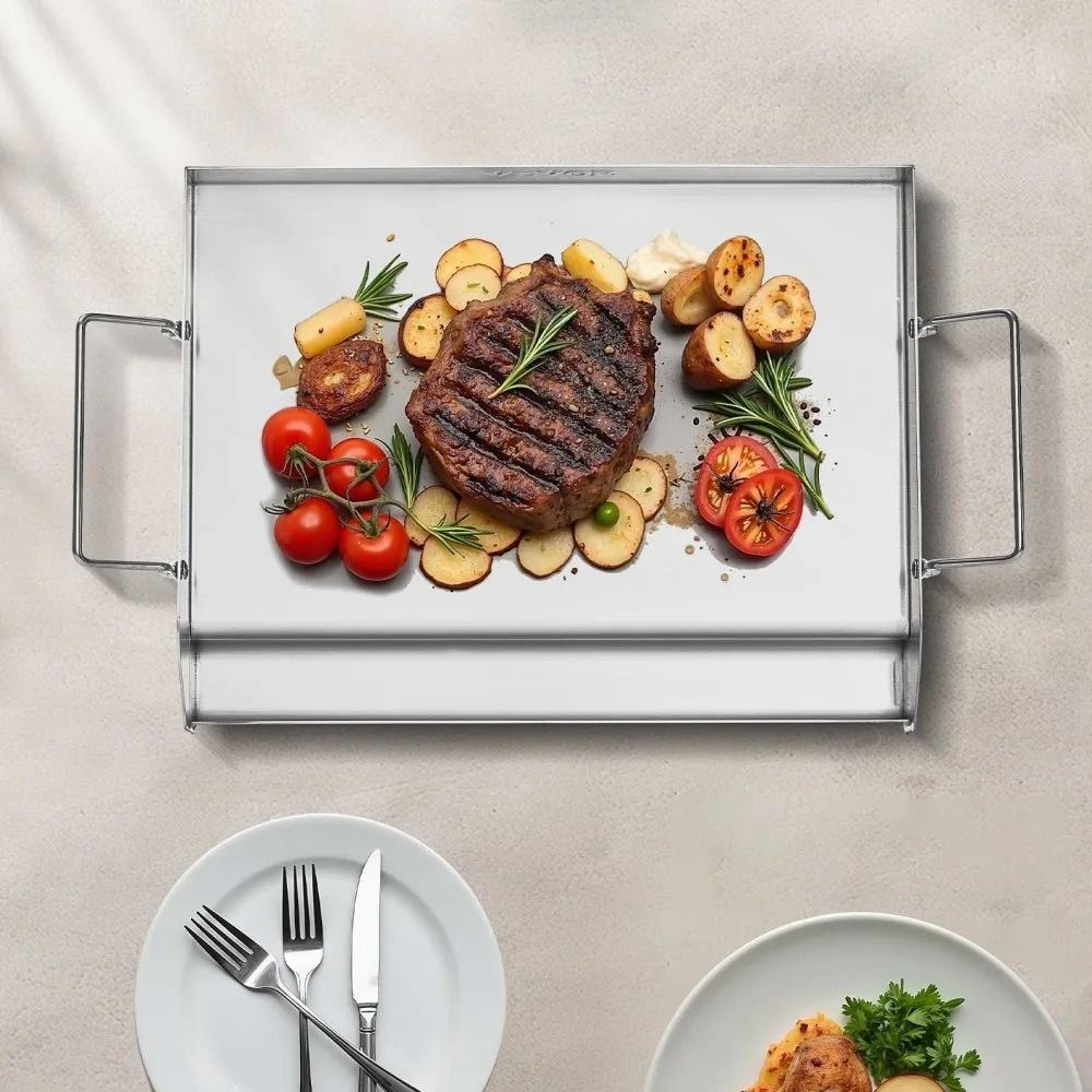 8 Qt Stainless Steel Chafing Dish Buffet Set 2 Pack With Folding Stands 6