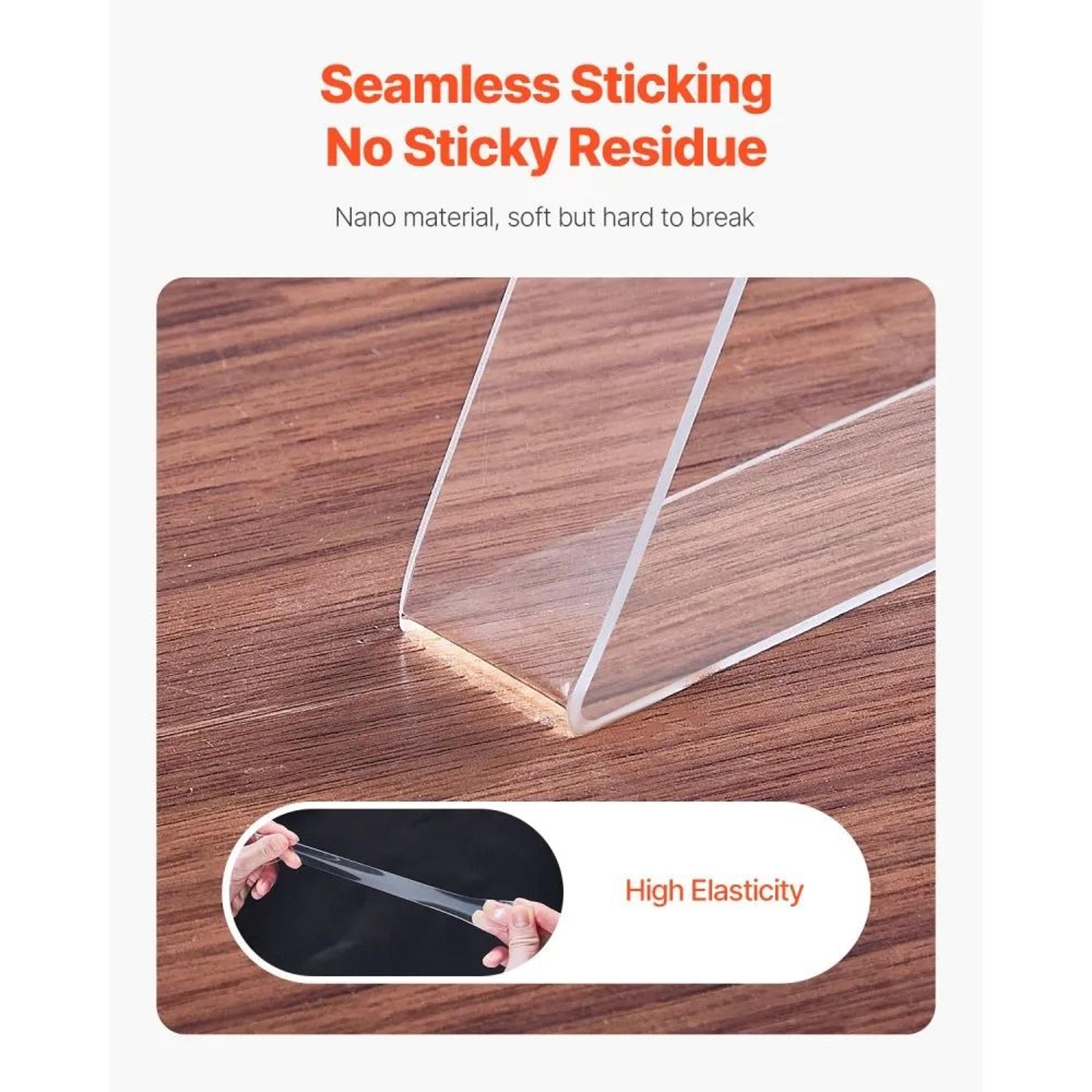 Heavy Duty Double Sided Nano Mounting Tape Clear Washable And Reusable 4