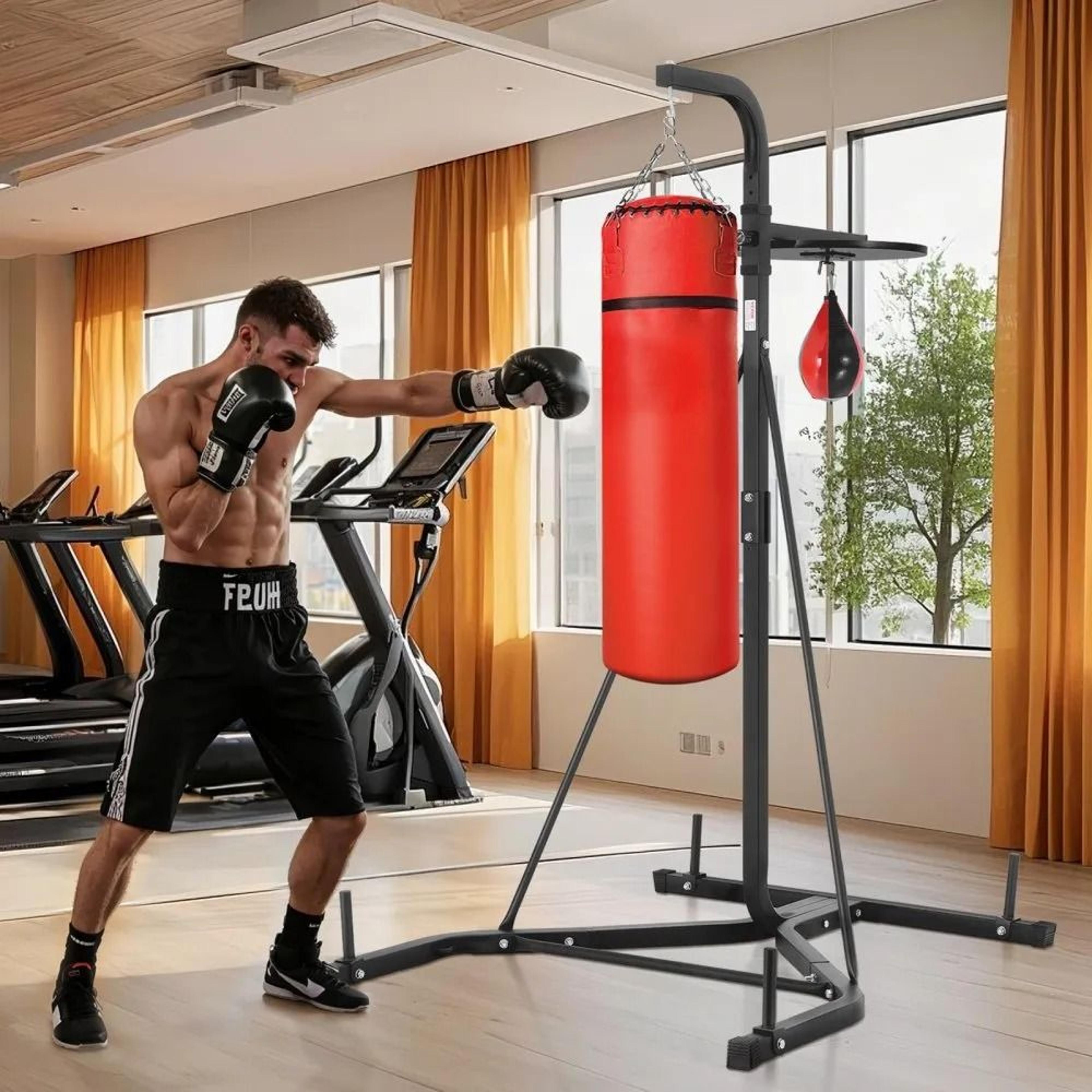 2in1 Adjustable Punching Bag Stand With Speed Bag Platform For Home Gym Training 6