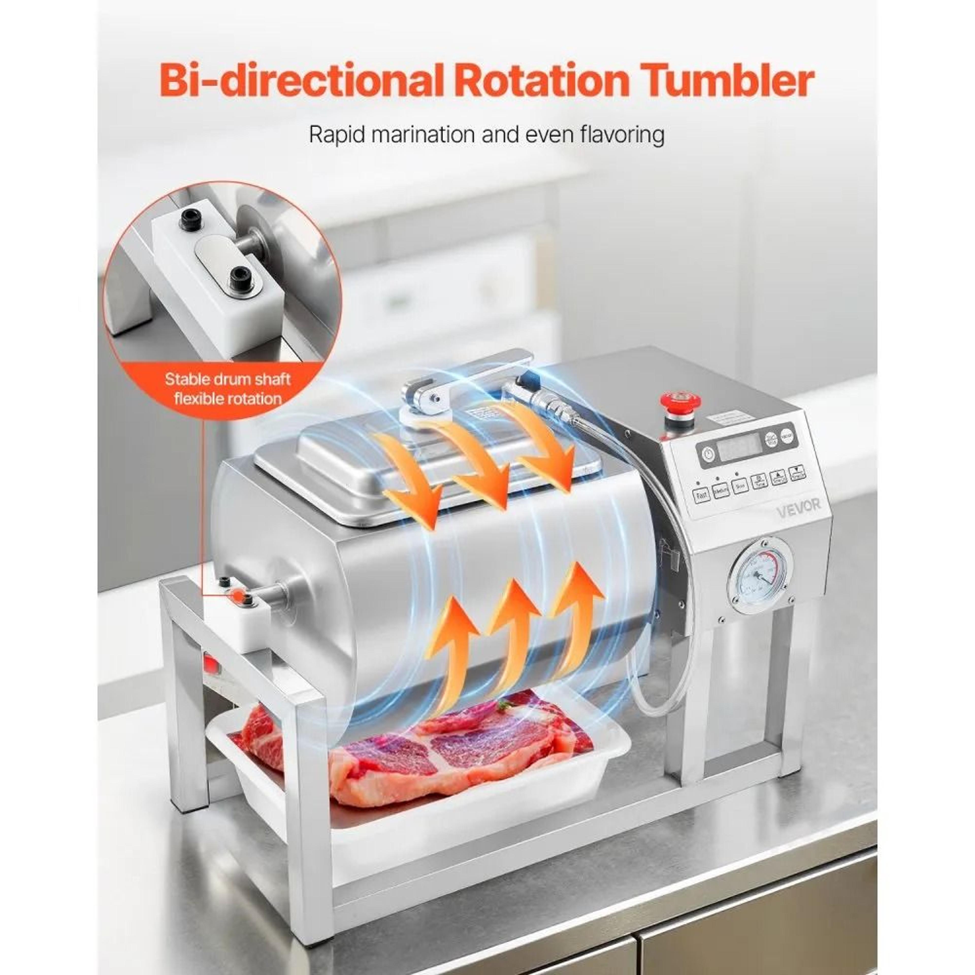 Commercial Meat Tumbler Marinator With 528 Gallon Vacuum Drum And 3 Speeds 2