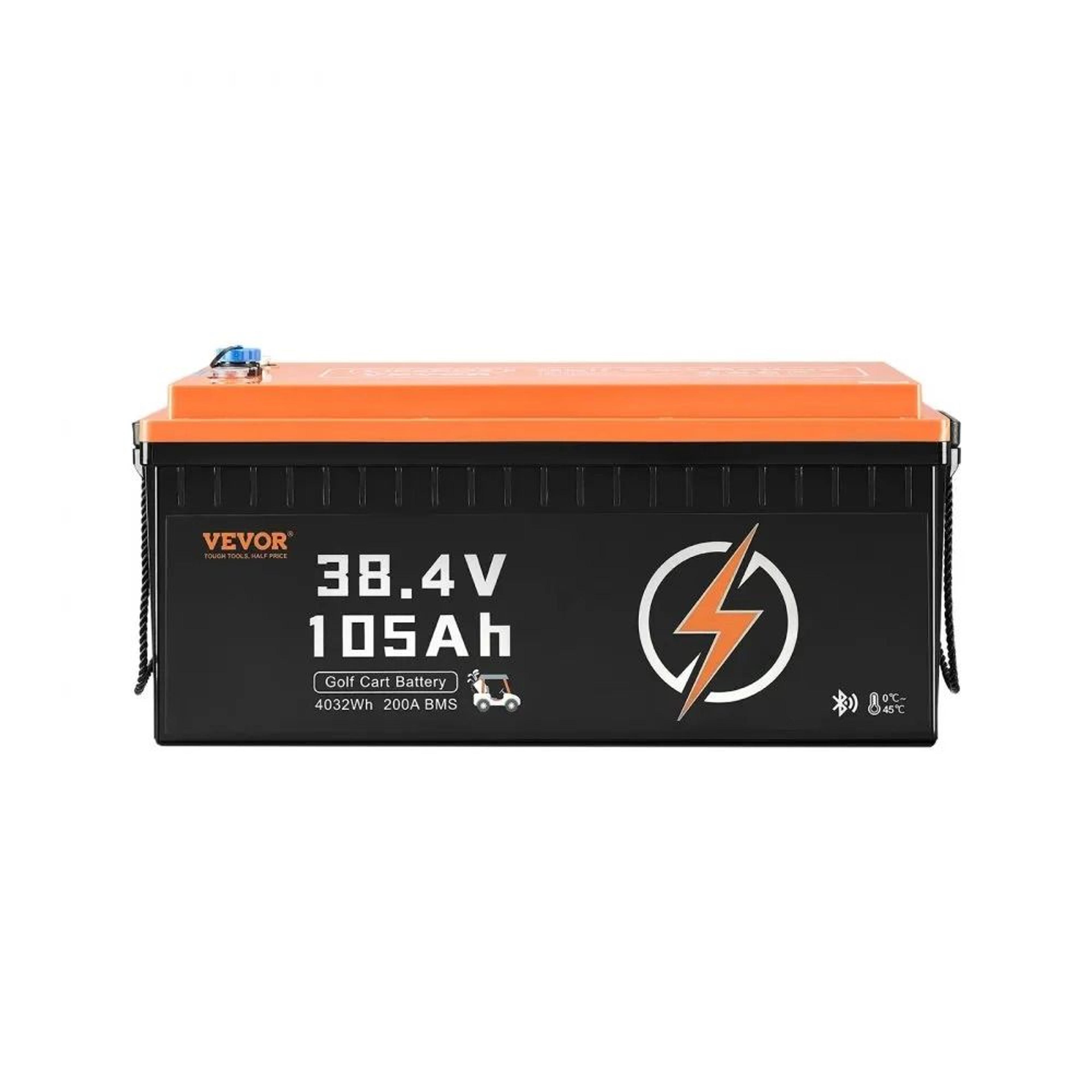 36V 105Ah LiFePO4 Golf Cart Lithium Battery With 200A BMS And Bluetooth LCD Monitor 7
