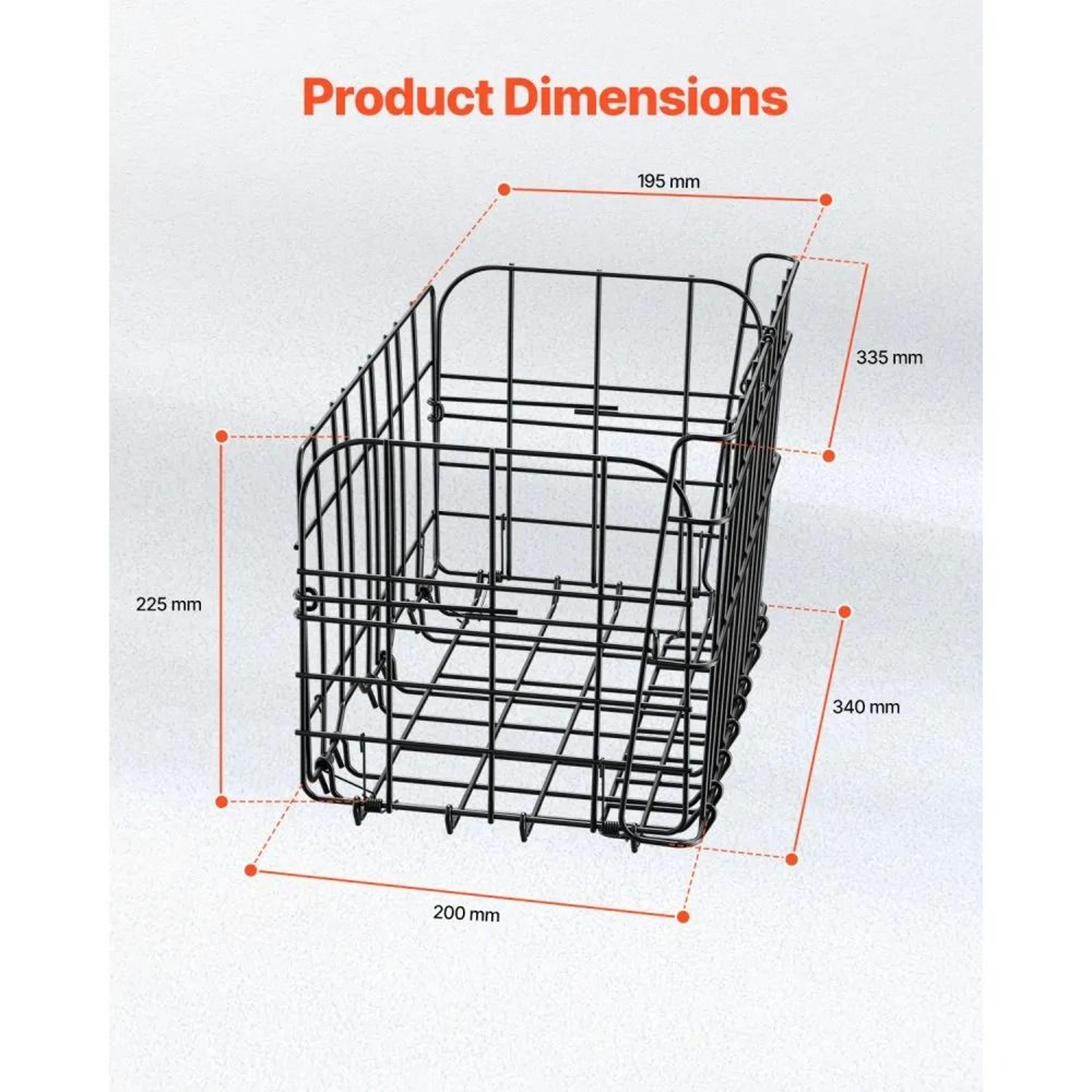 Foldable Rear Bike Basket With HeavyDuty Metal Frame And QuickRelease Design 3