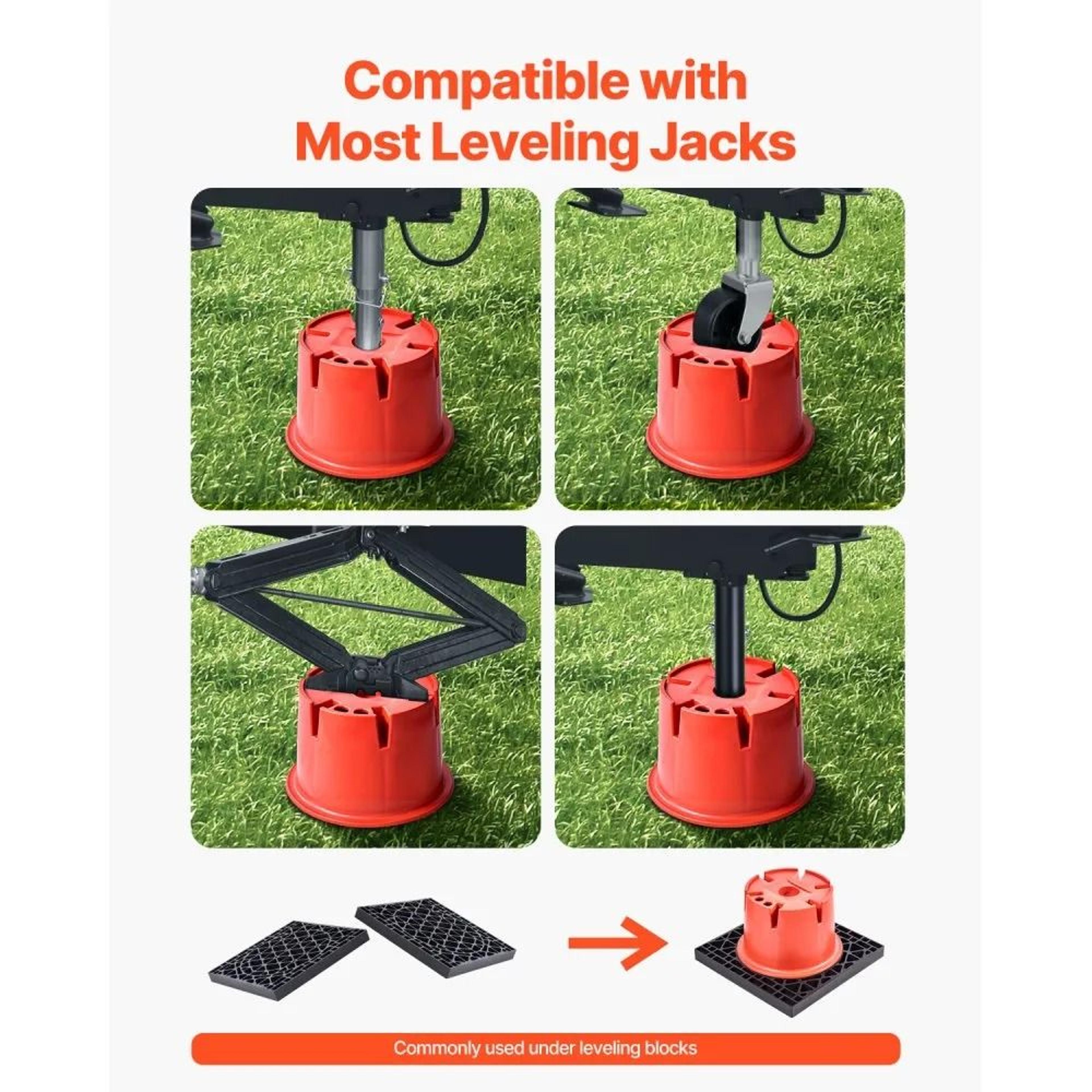 Trailer Jack Blocks 8 Inch RV Leveling Kit With 2000 Lb Capacity 8 Piece Set 5