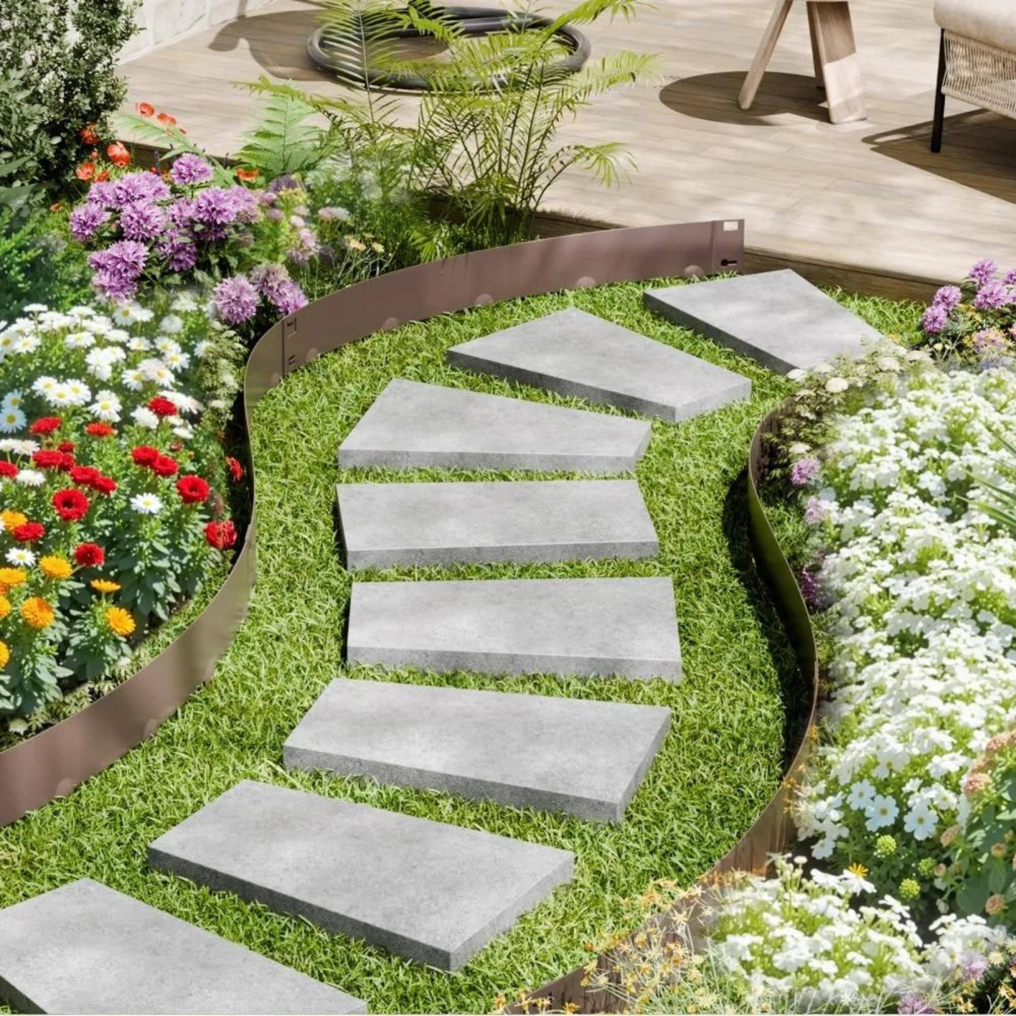 Metal Landscape Edging Bendable RustResistant Galvanized Steel Garden Border 5