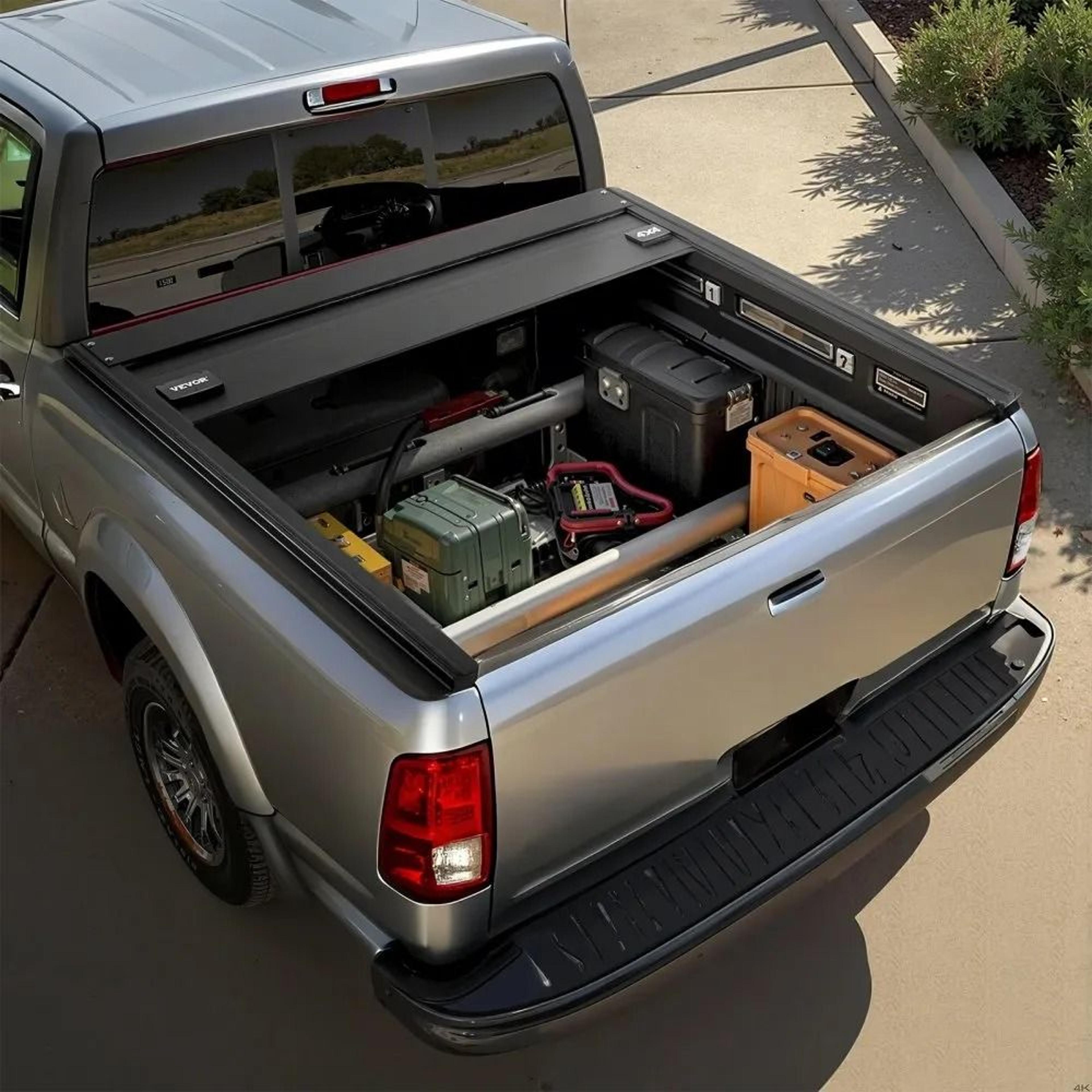 Retractable Hard Tonneau Cover For 20222024 Toyota Tundra 55 Ft Bed With Double Locks 6
