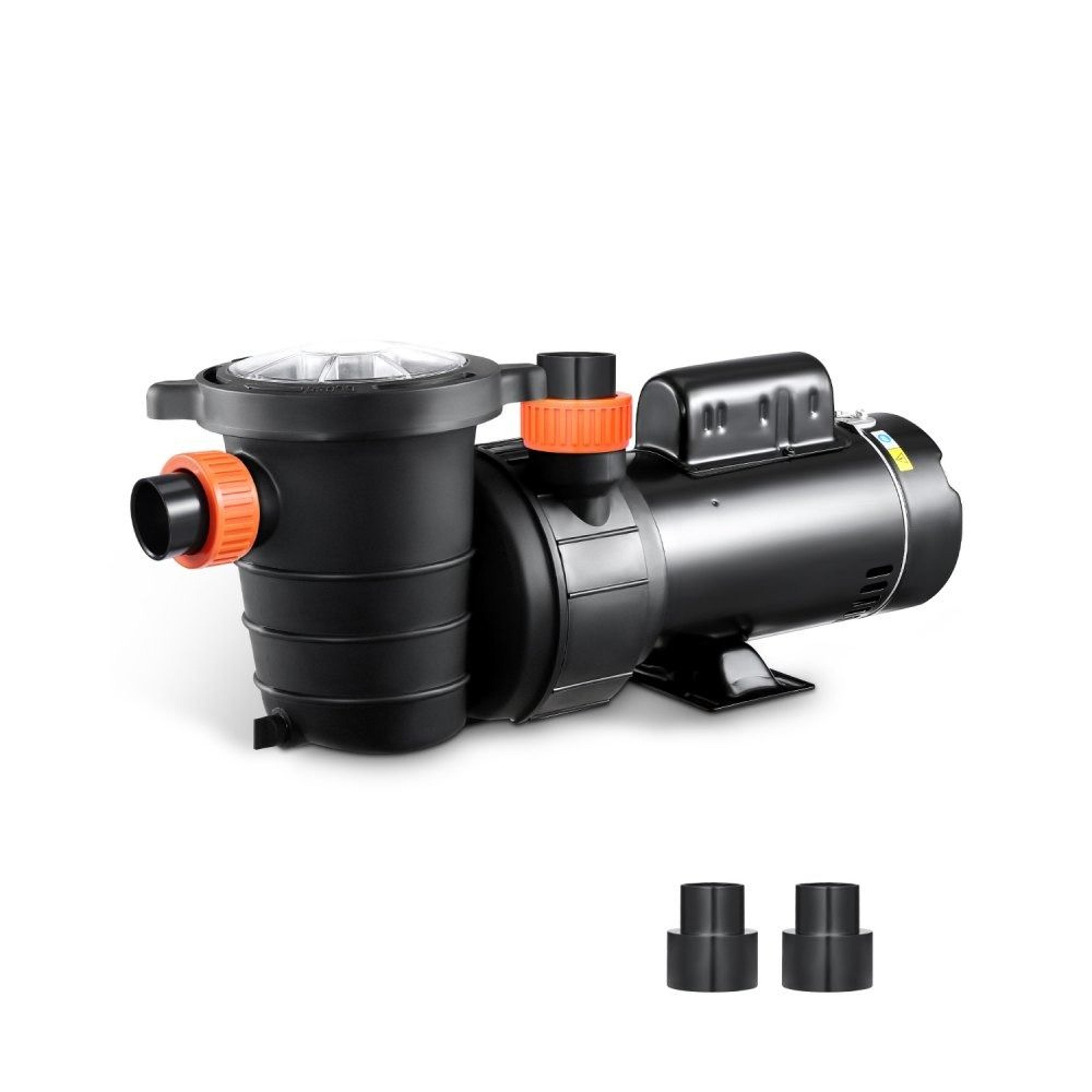 dual speed above ground pool pump 2 hp with strainer basket and 118 gpm flow