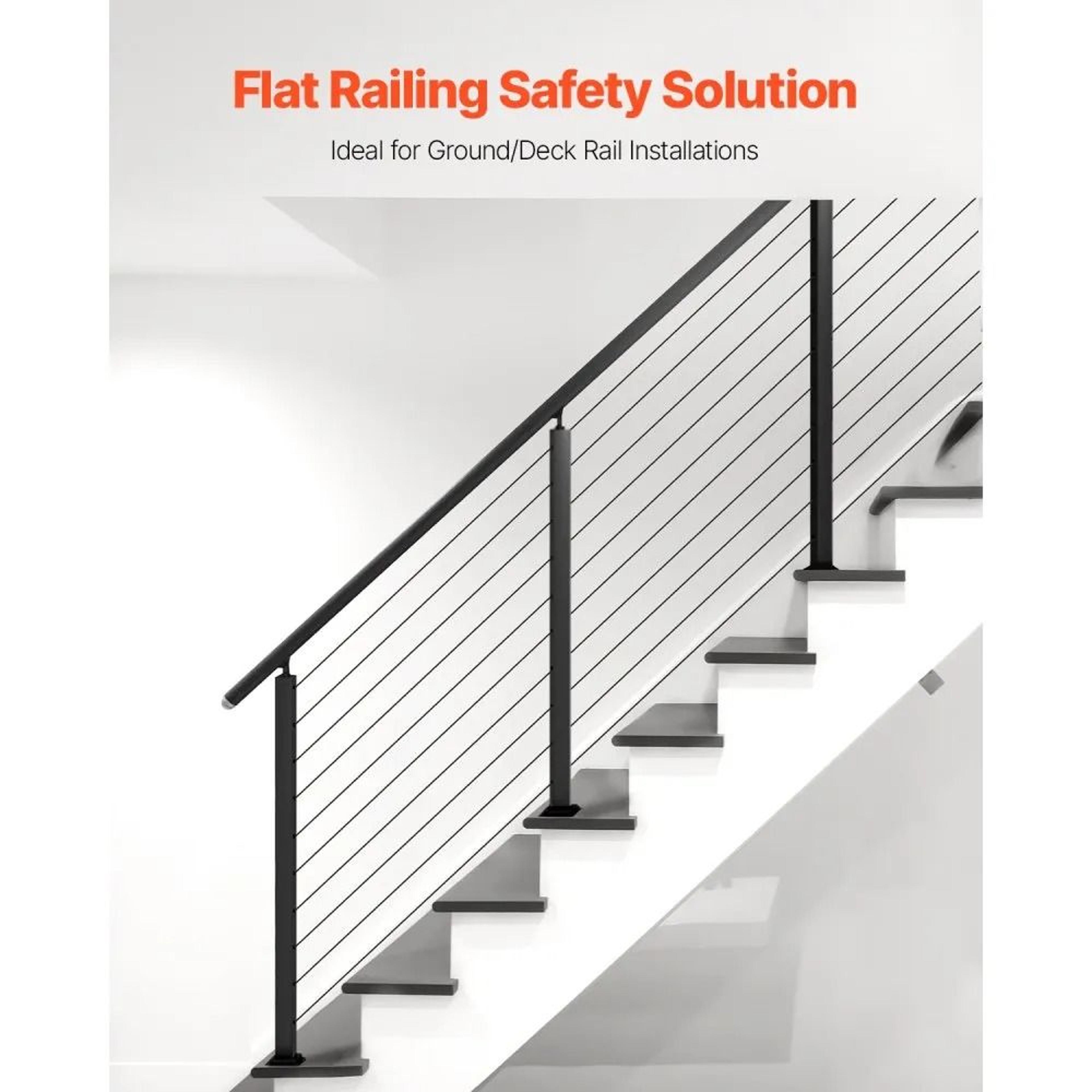 Stainless Steel Cable Railing Post With Angled Holes And Brackets 3
