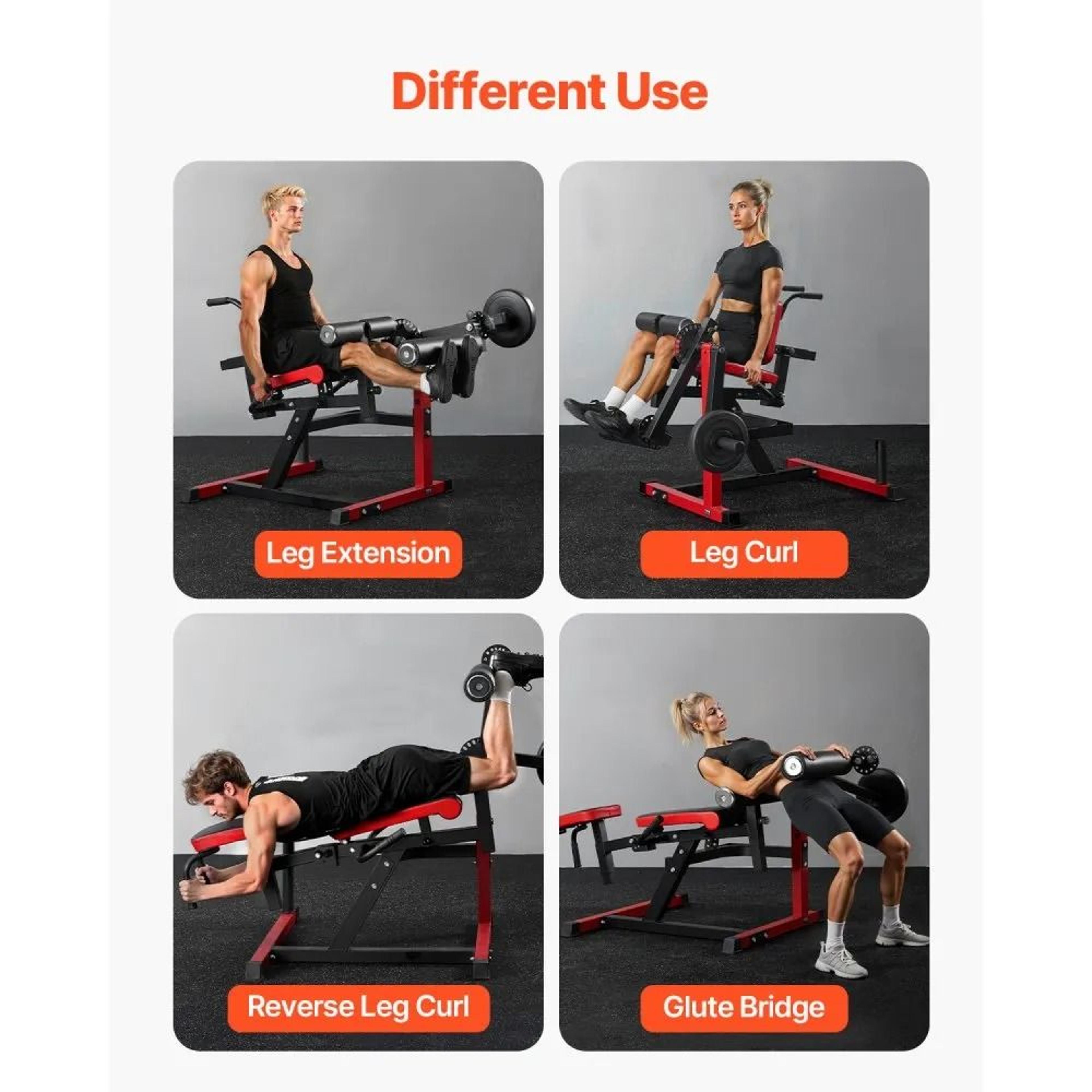 Adjustable Leg Extension And Curl Machine With 550 LBS Capacity For Home Gym 5