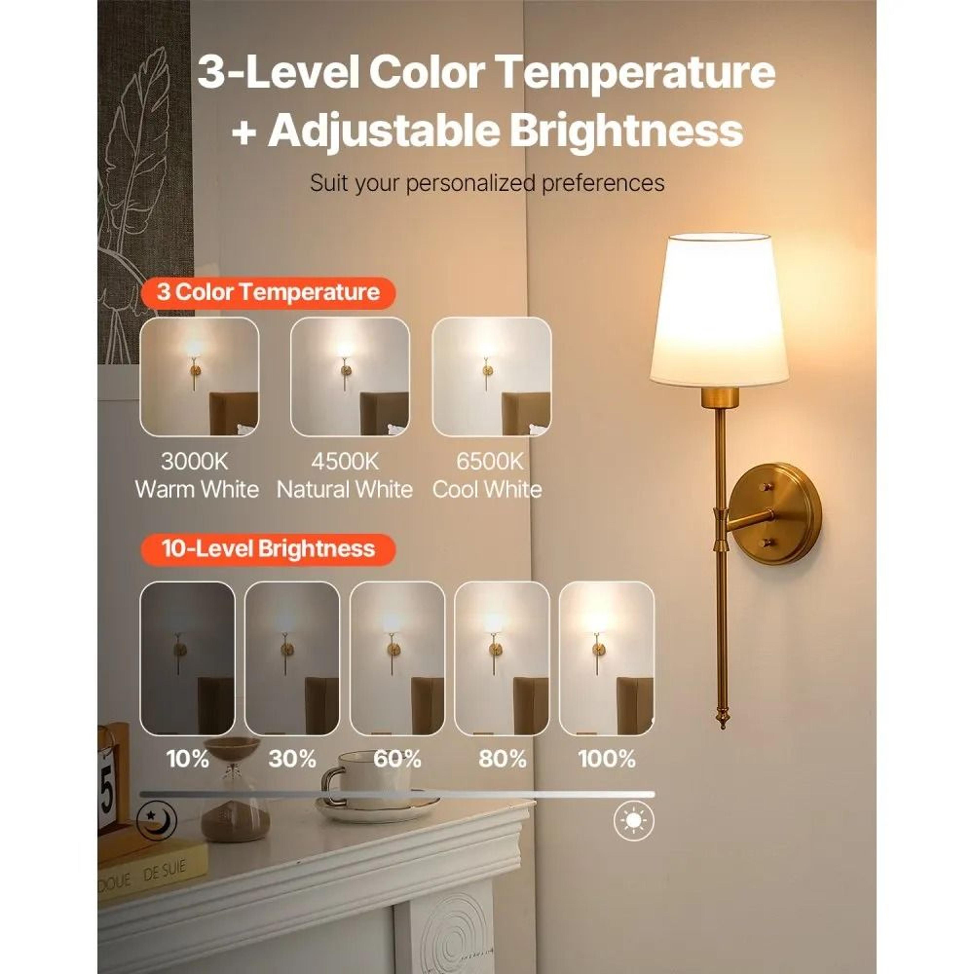 Battery Operated Wall Sconce Set Of 2 With Rechargeable RGB Lights And Remote Control 4