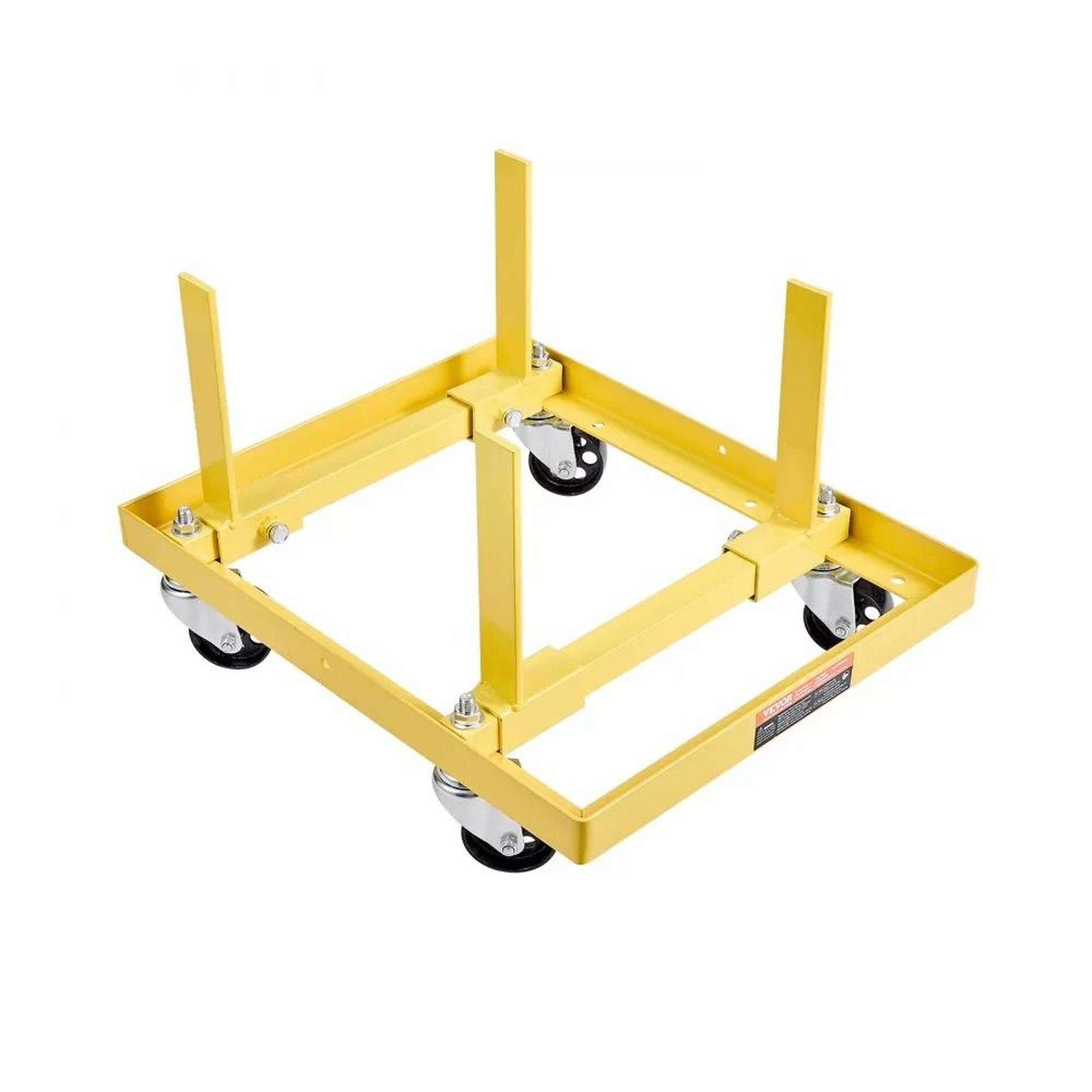 heavy-duty engine stand with 750 lb capacity adjustable frame and swivel casters