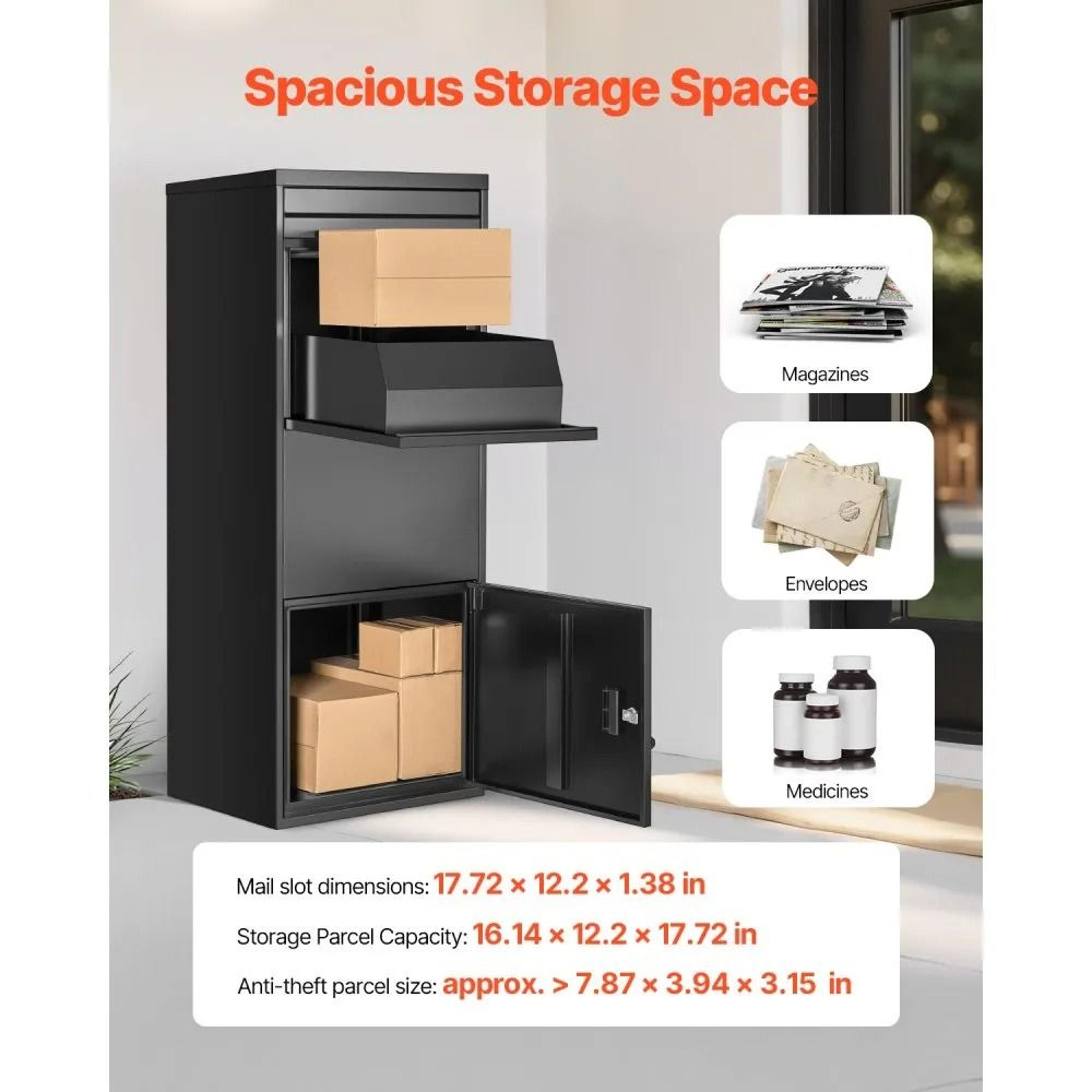 Lockable Outdoor Package Delivery Box With AntiTheft Design And WeatherResistant Steel 4