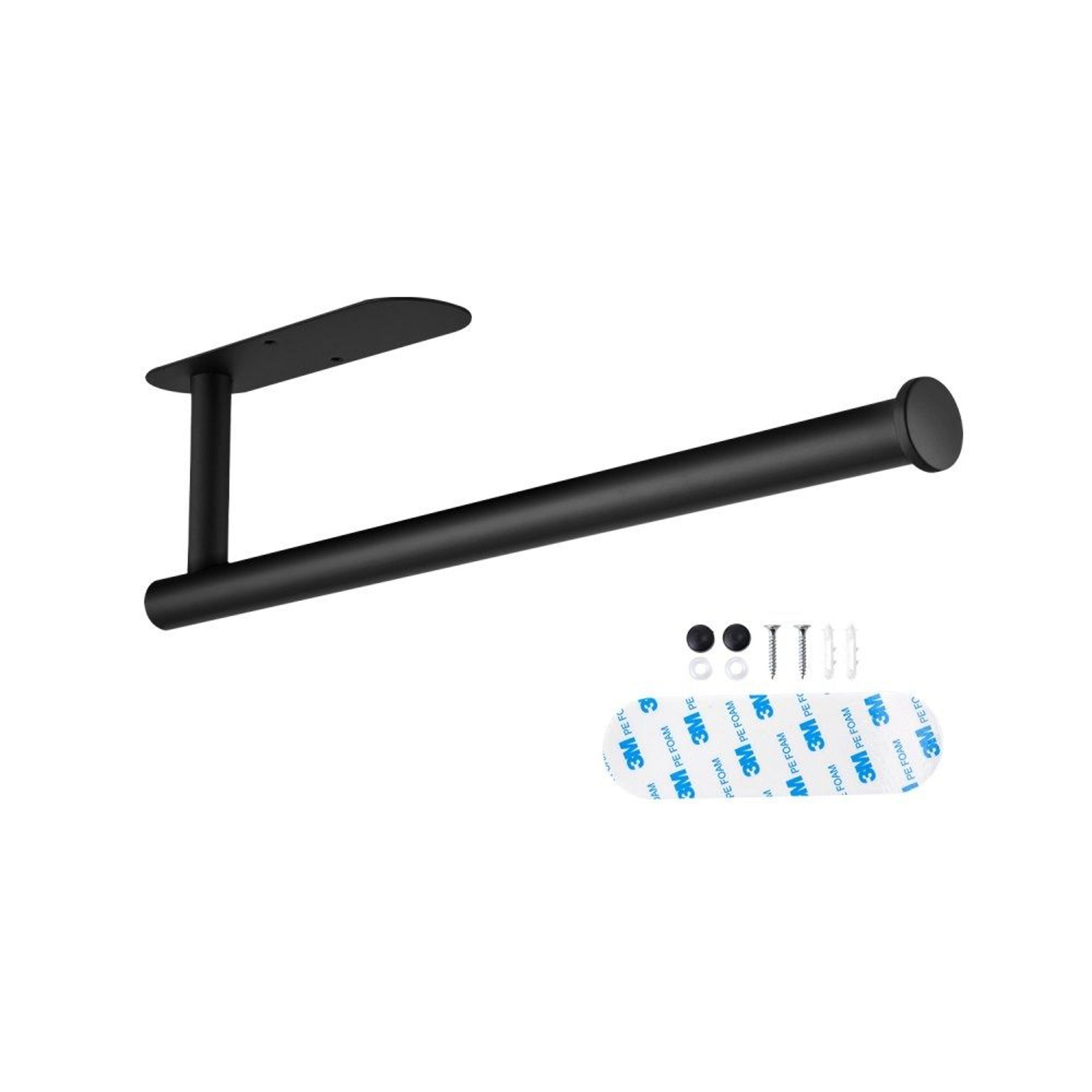 stainless steel paper towel holder under cabinet with adhesive or drill mount