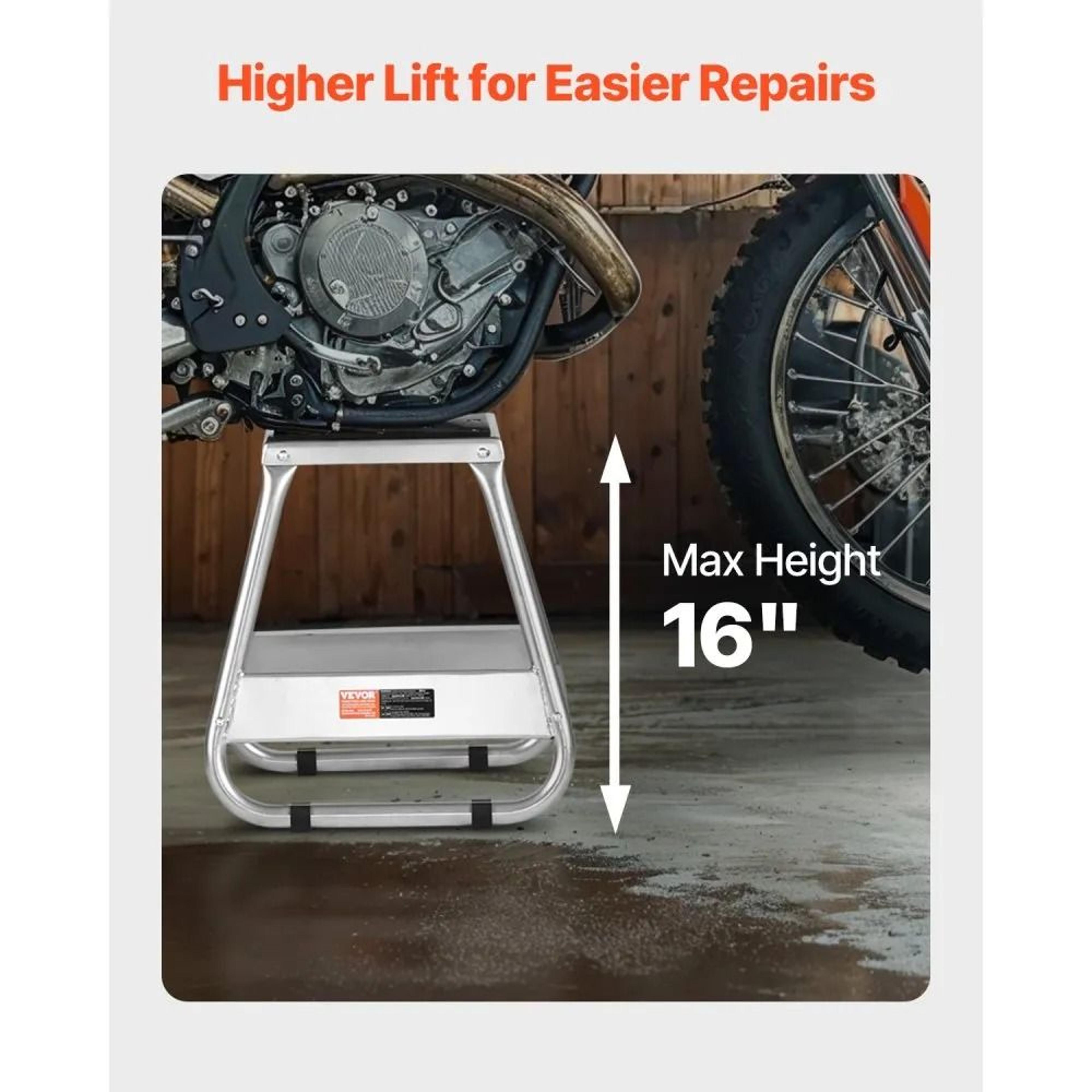 Heavy Duty Dirt Bike Stand With 1100 Lb Capacity And NonSlip Steel Platform 3