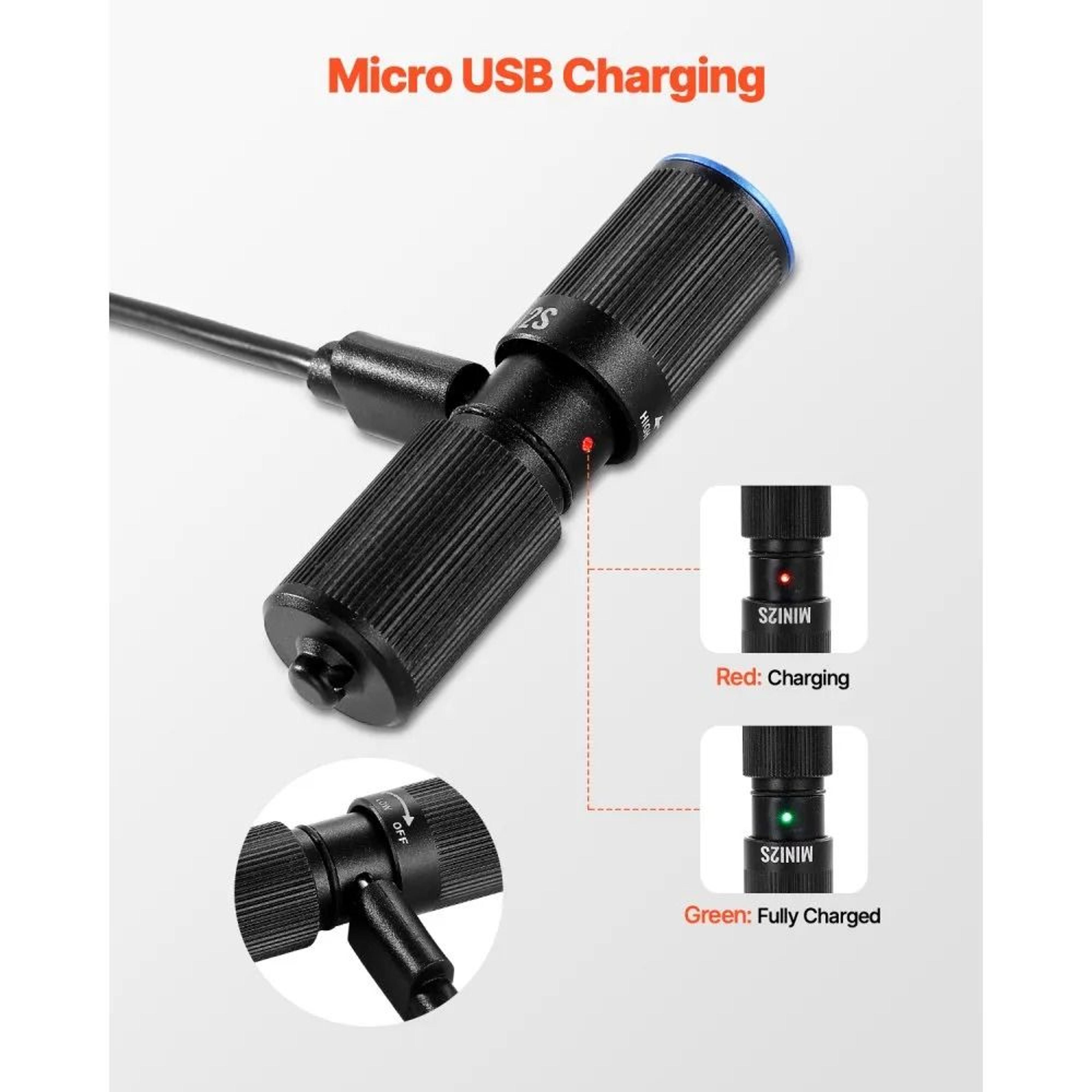 Rechargeable Keychain Flashlight 200 Lumens Mini LED Pocket Light With 2 Modes 2