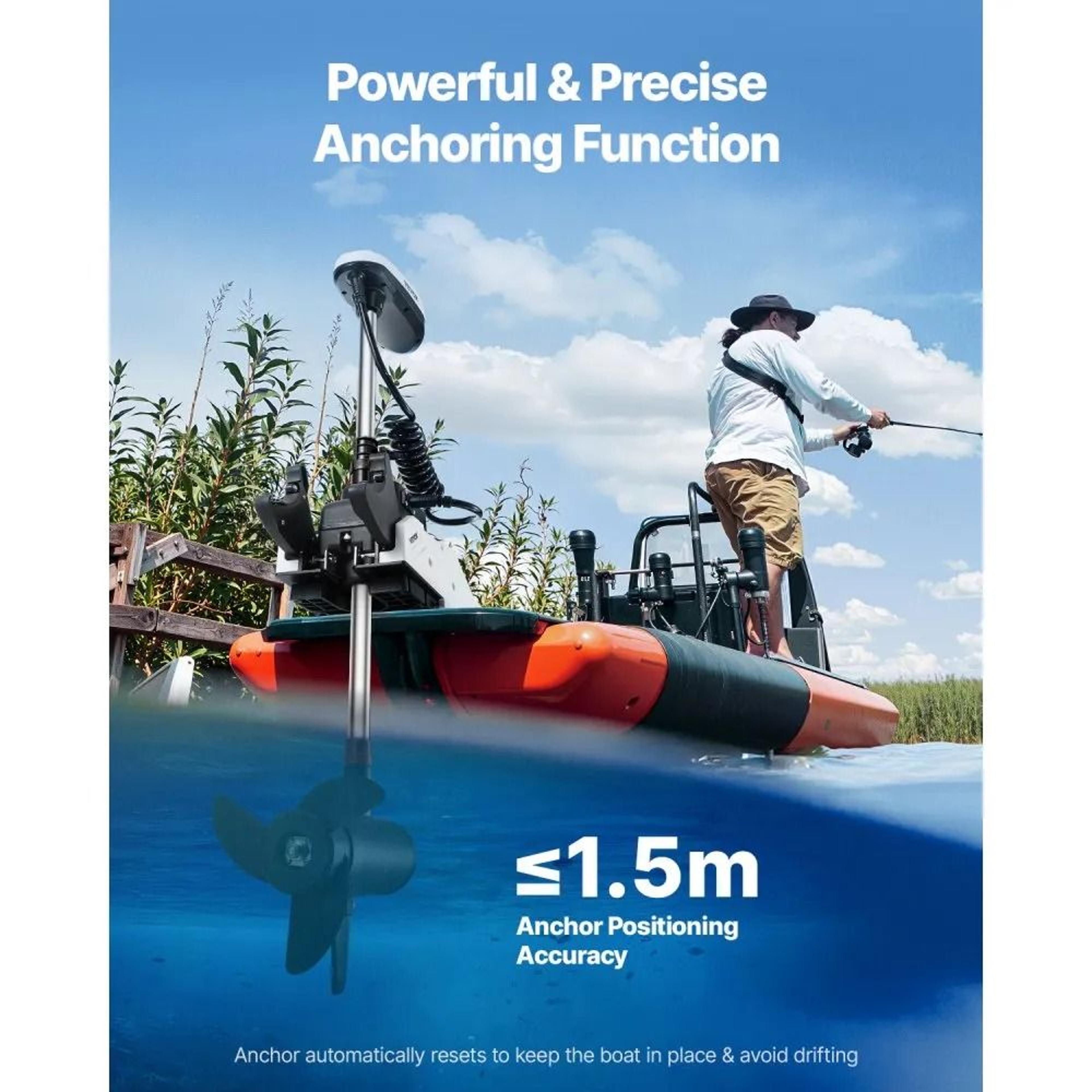 55 Lb Thrust Electric Trolling Motor With GPS 12V Bow Mount And 54Inch Shaft 3