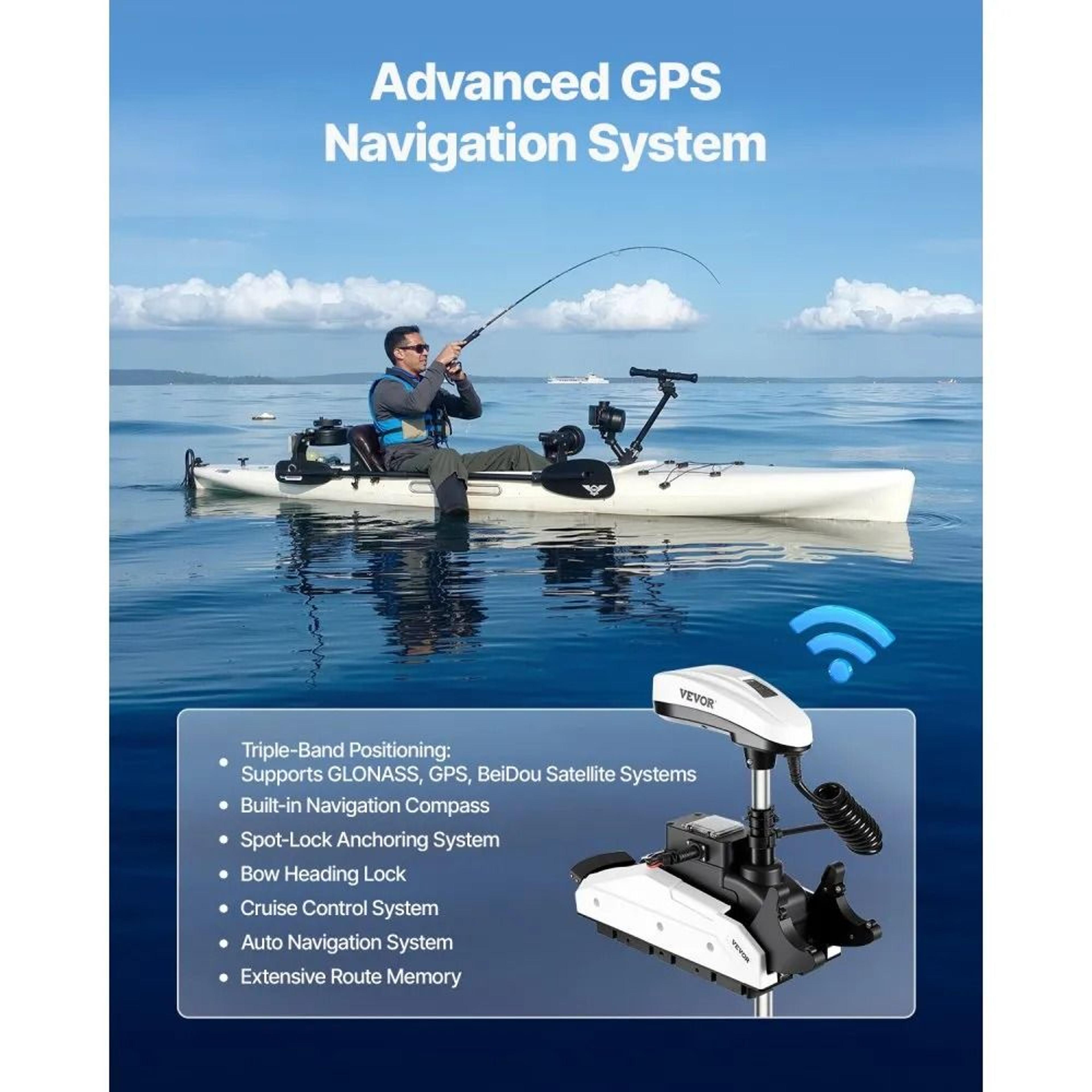 55 Lb Thrust Electric Trolling Motor With GPS 12V Bow Mount And 54Inch Shaft 4