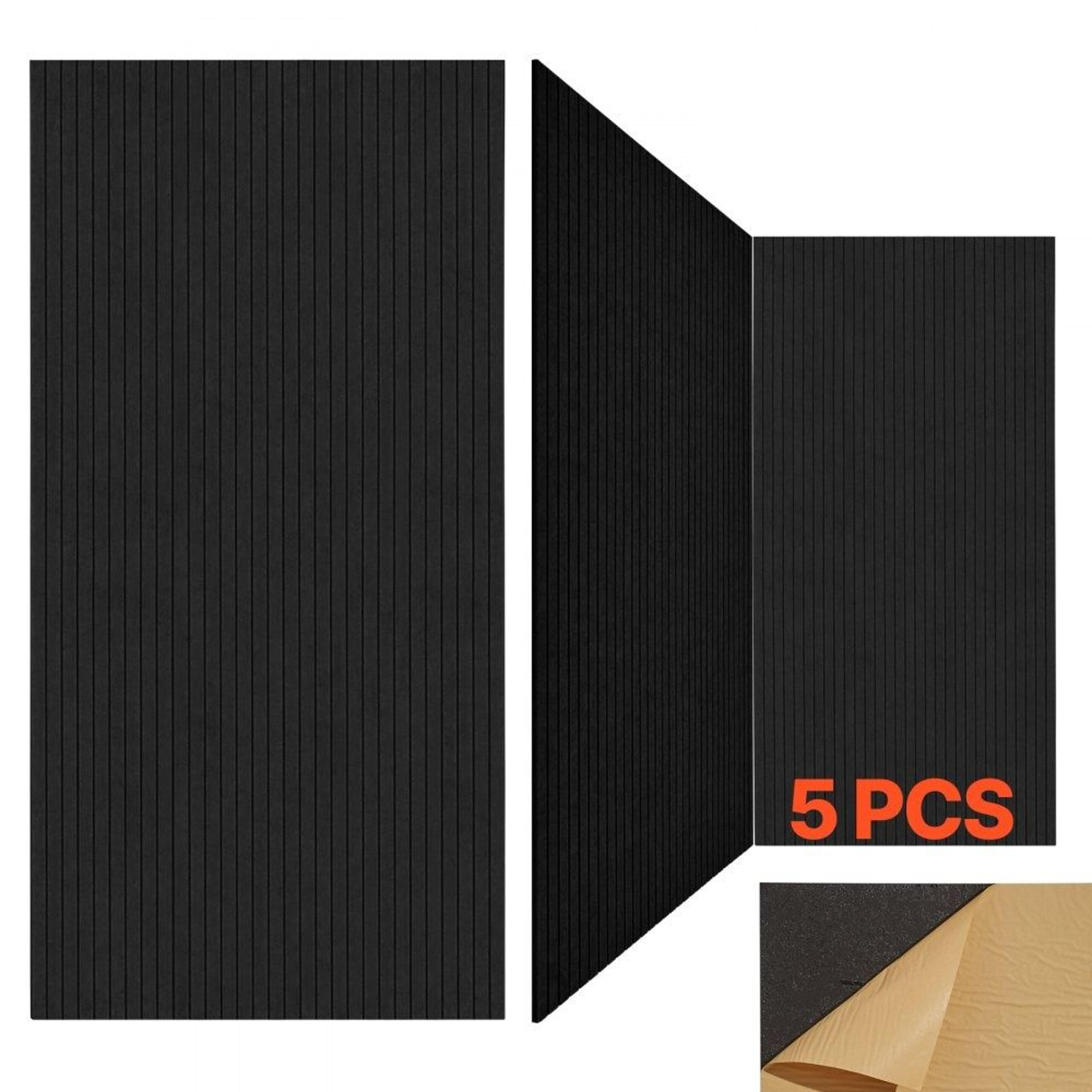 5 pack self-adhesive acoustic wall panels high-density polyester sound absorbing panels