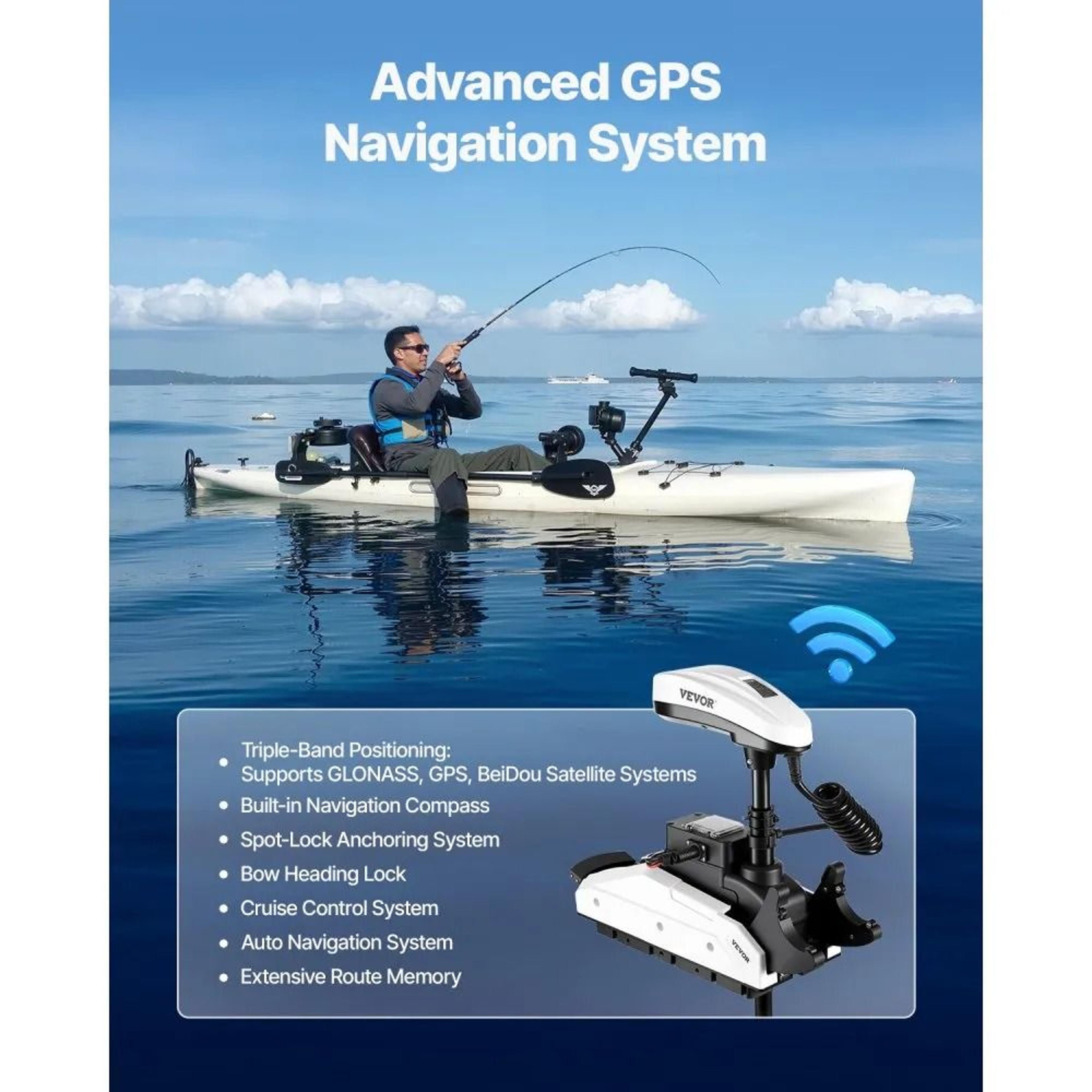 55LB Thrust Electric Trolling Motor With GPS Remote Control And 36Inch Shaft 4