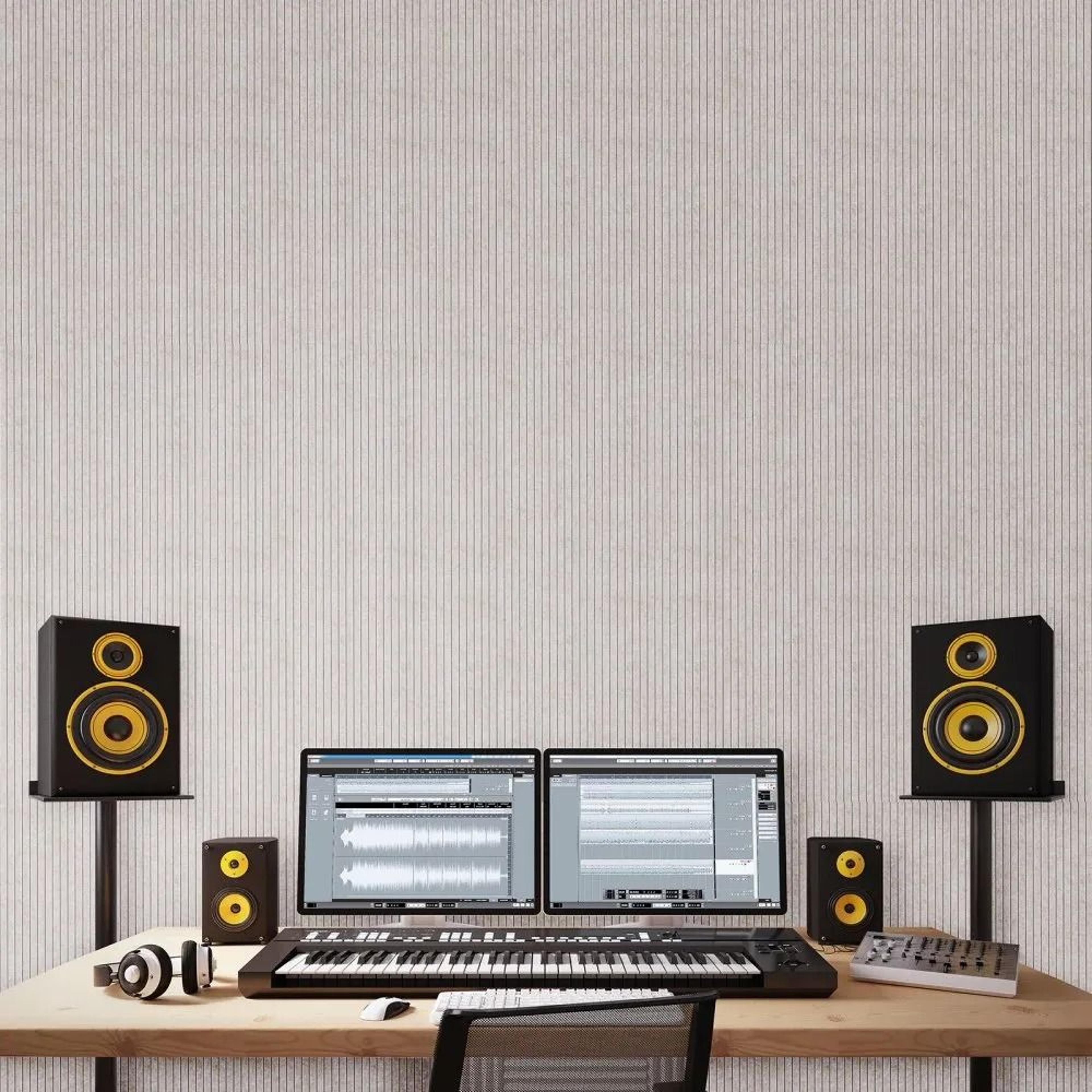 5Piece SelfAdhesive Acoustic Wall Panels 472 X 236 Inches 6