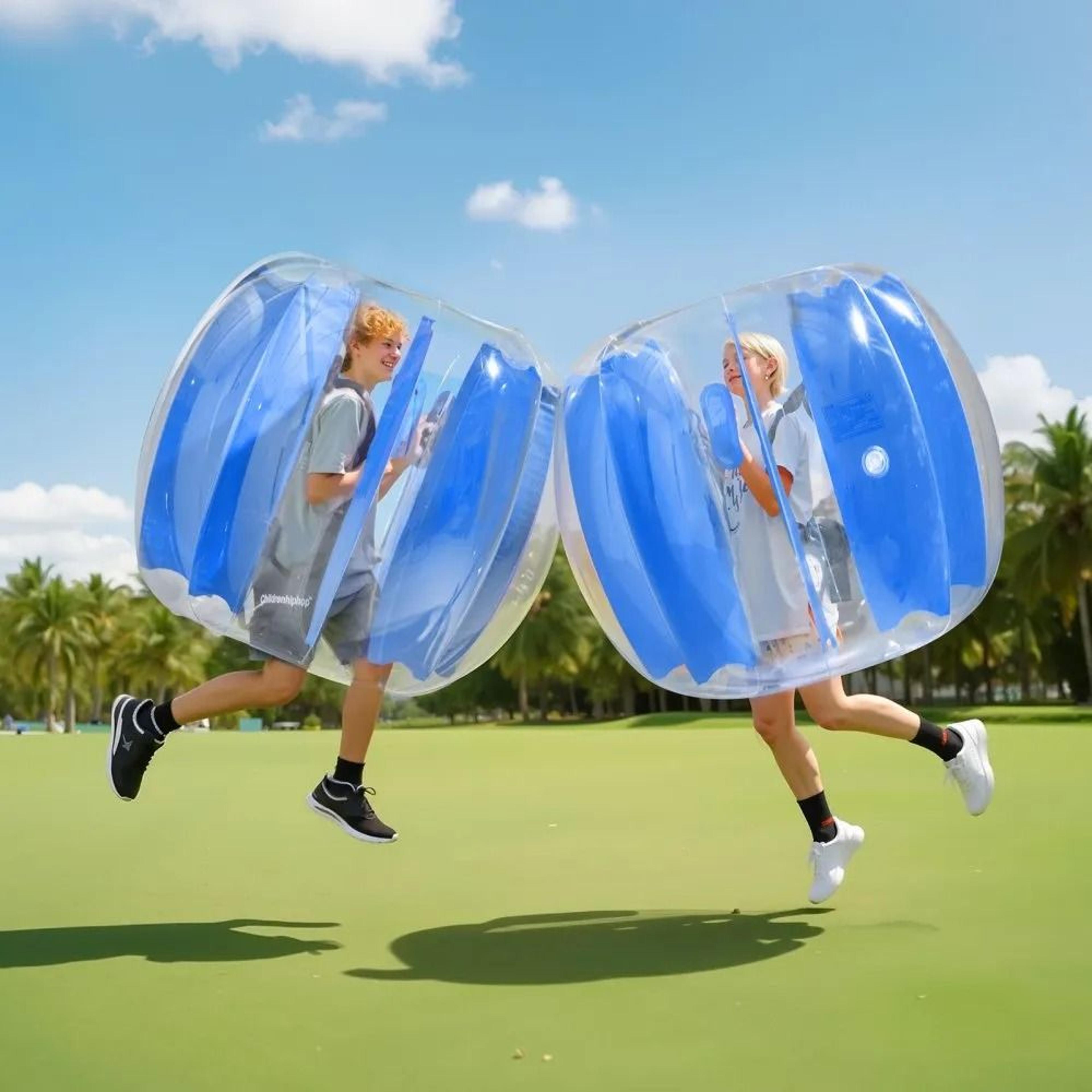 Inflatable Bumper Ball With Blue Stripes For Outdoor Games And Family Fun 6