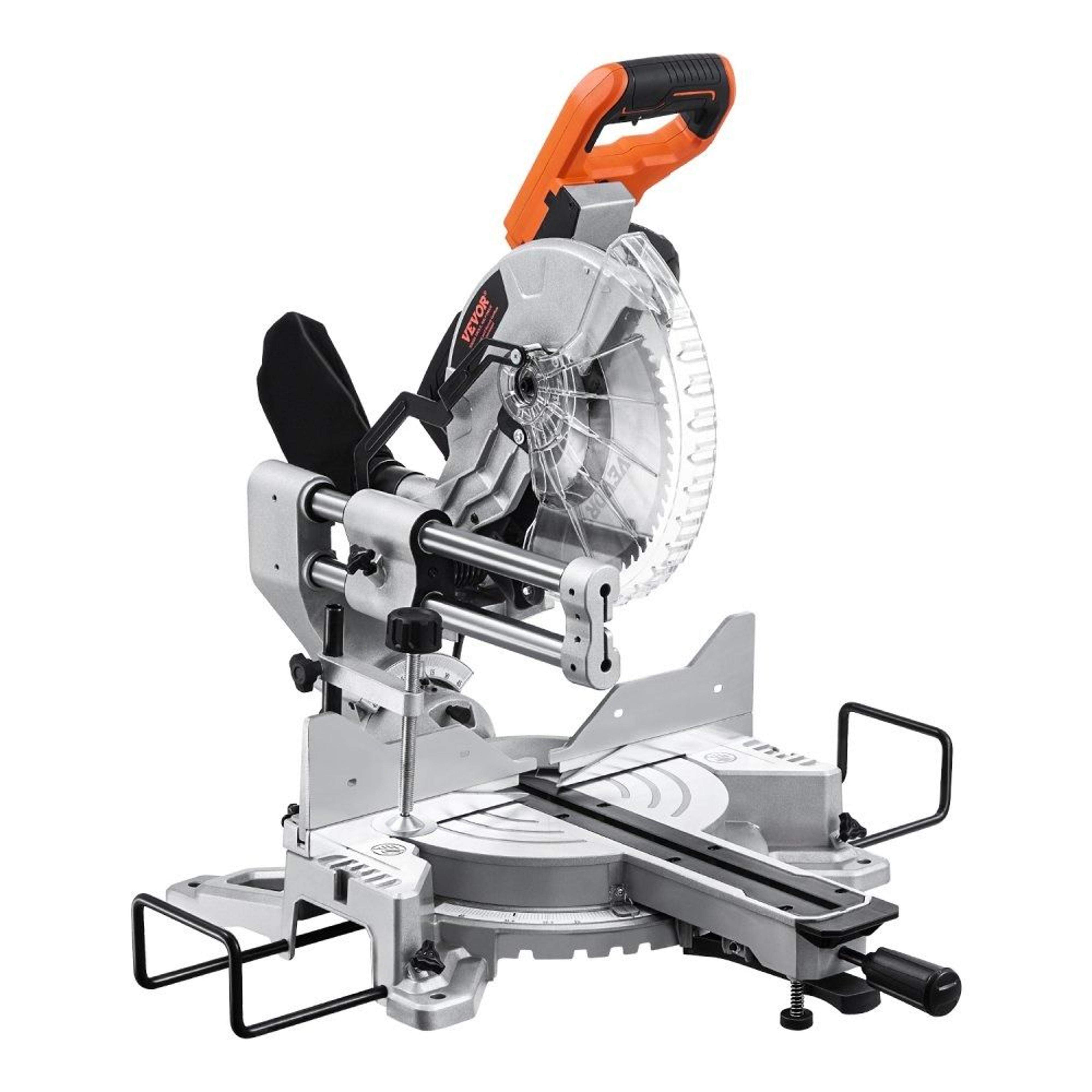 10-inch sliding compound miter saw with dual bevel and led cutting guide
