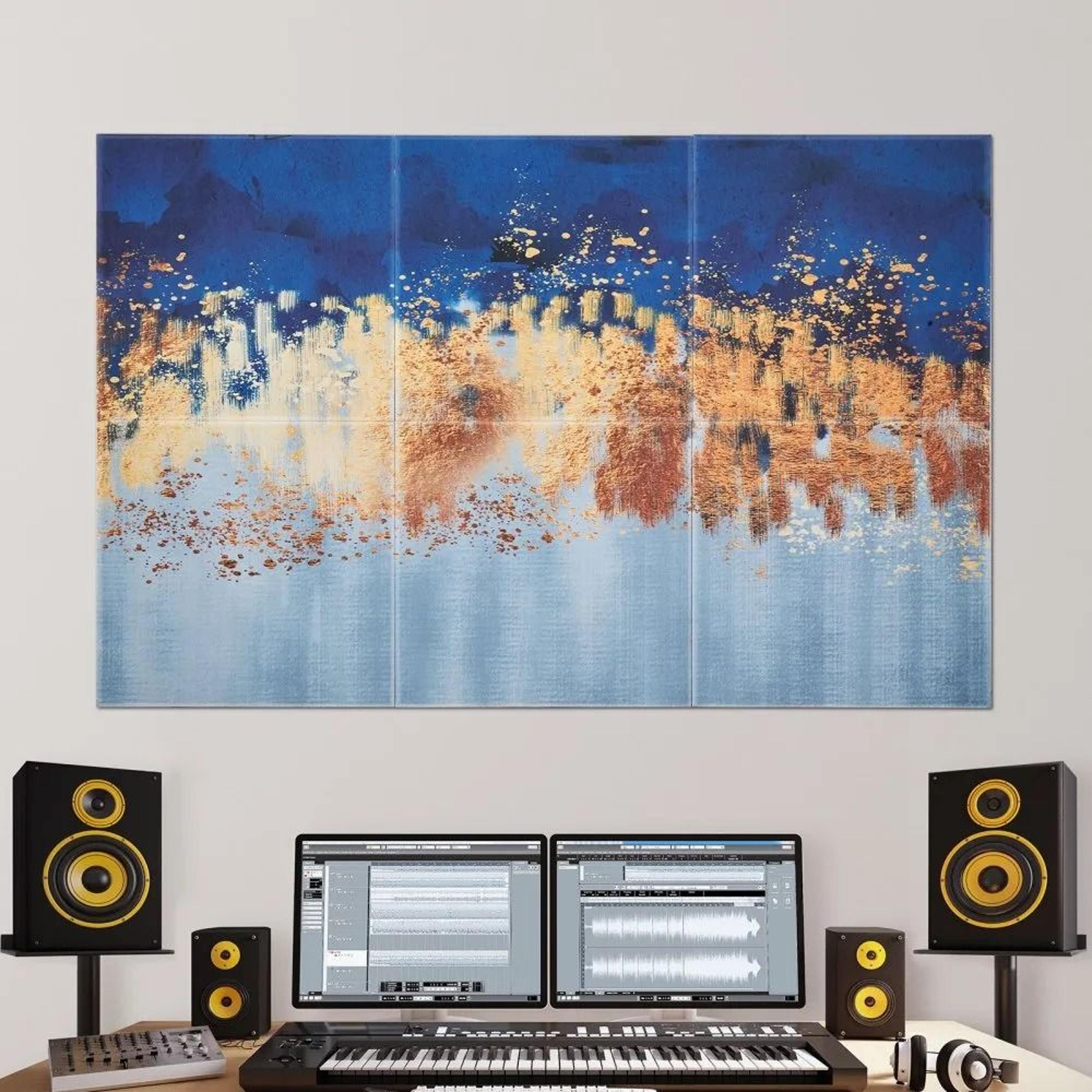 6Pack Decorative Acoustic Wall Panels With SelfAdhesive Sound Absorbing Design 5