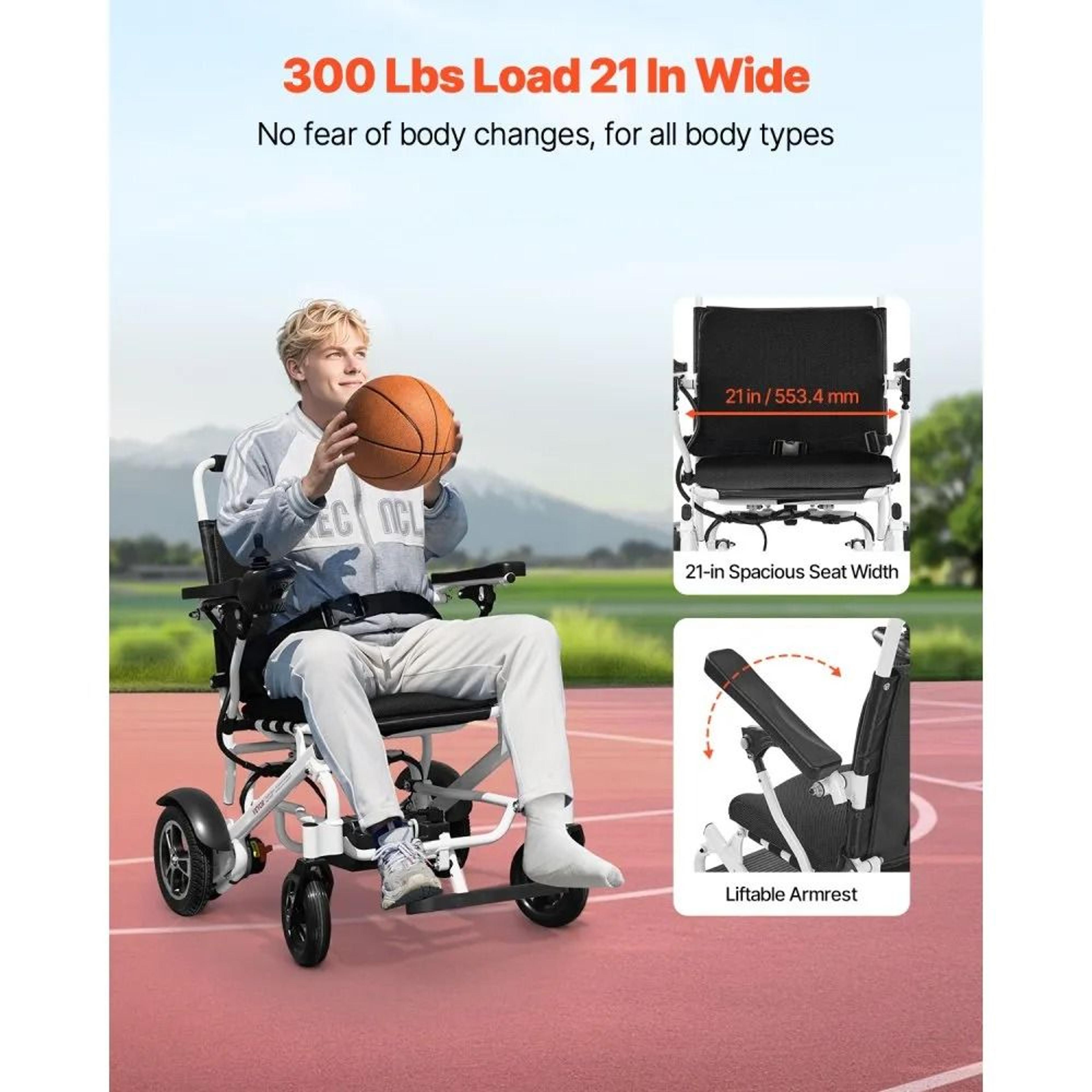 Foldable Electric Wheelchair For Adults With 13Mile Range And 300 Lb Capacity 1