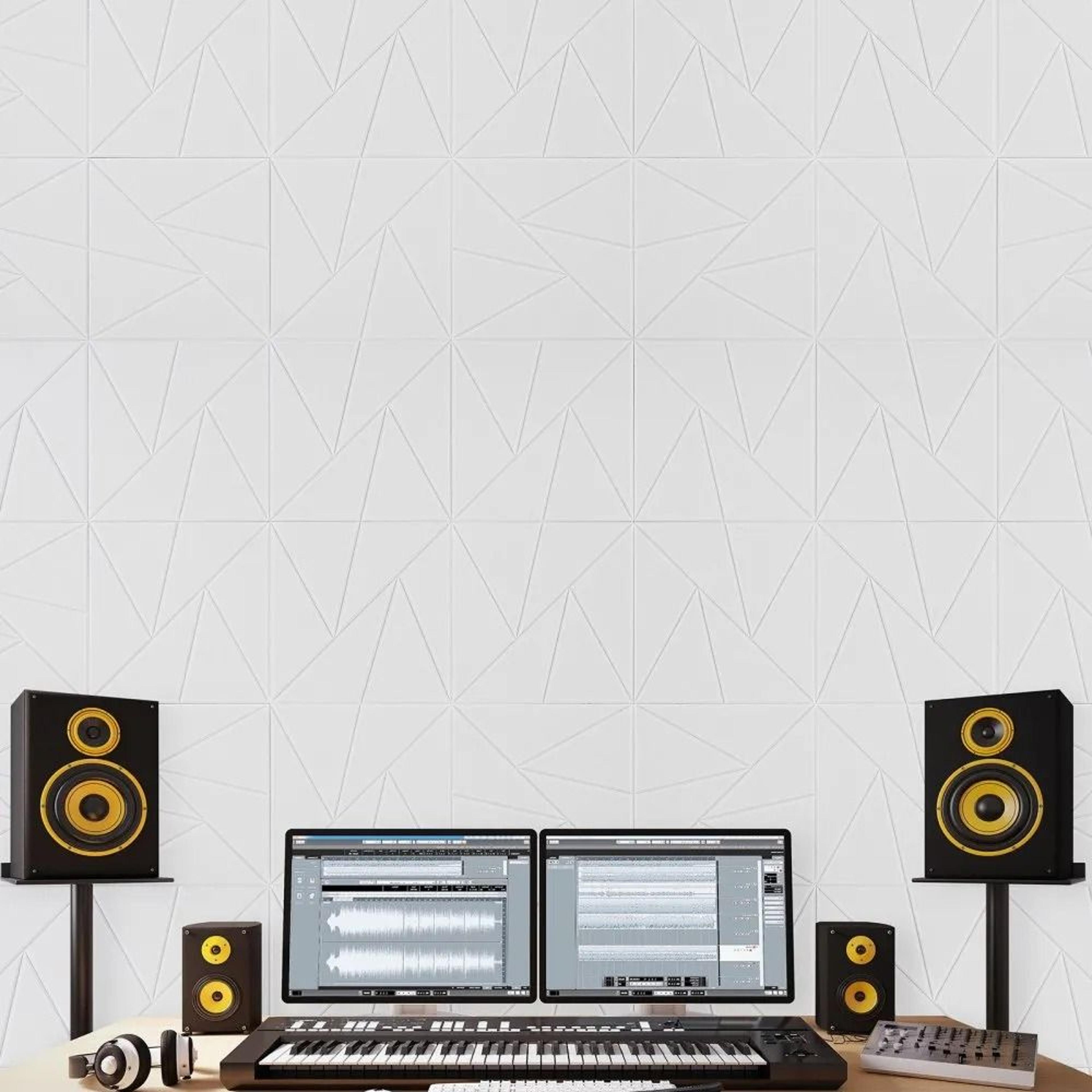 18 Pack SelfAdhesive Acoustic Panels 118Inch Polyester Fiber Sound Absorbing Wall Panels 6