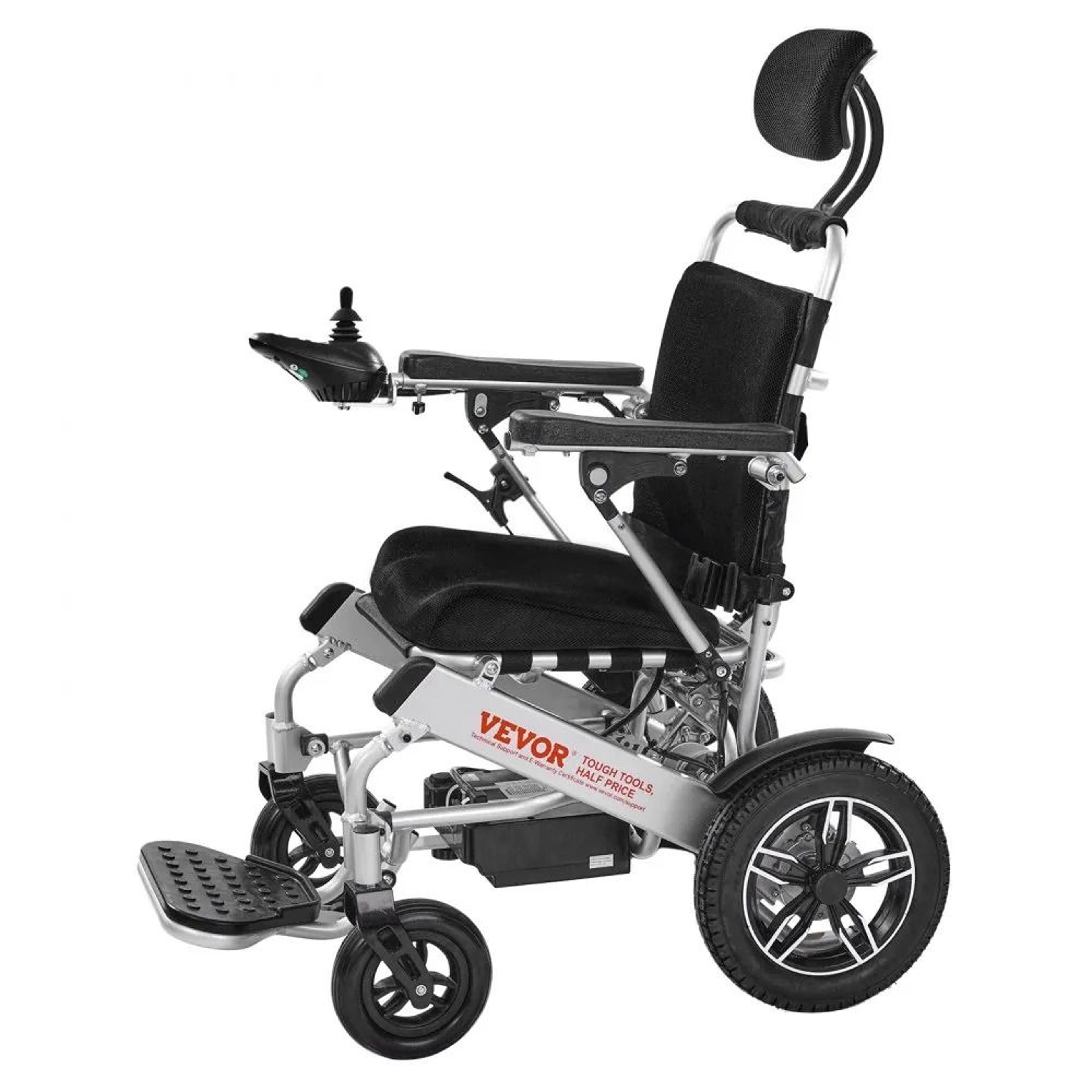 foldable electric wheelchair for adults with 300 lb capacity and 13-mile range